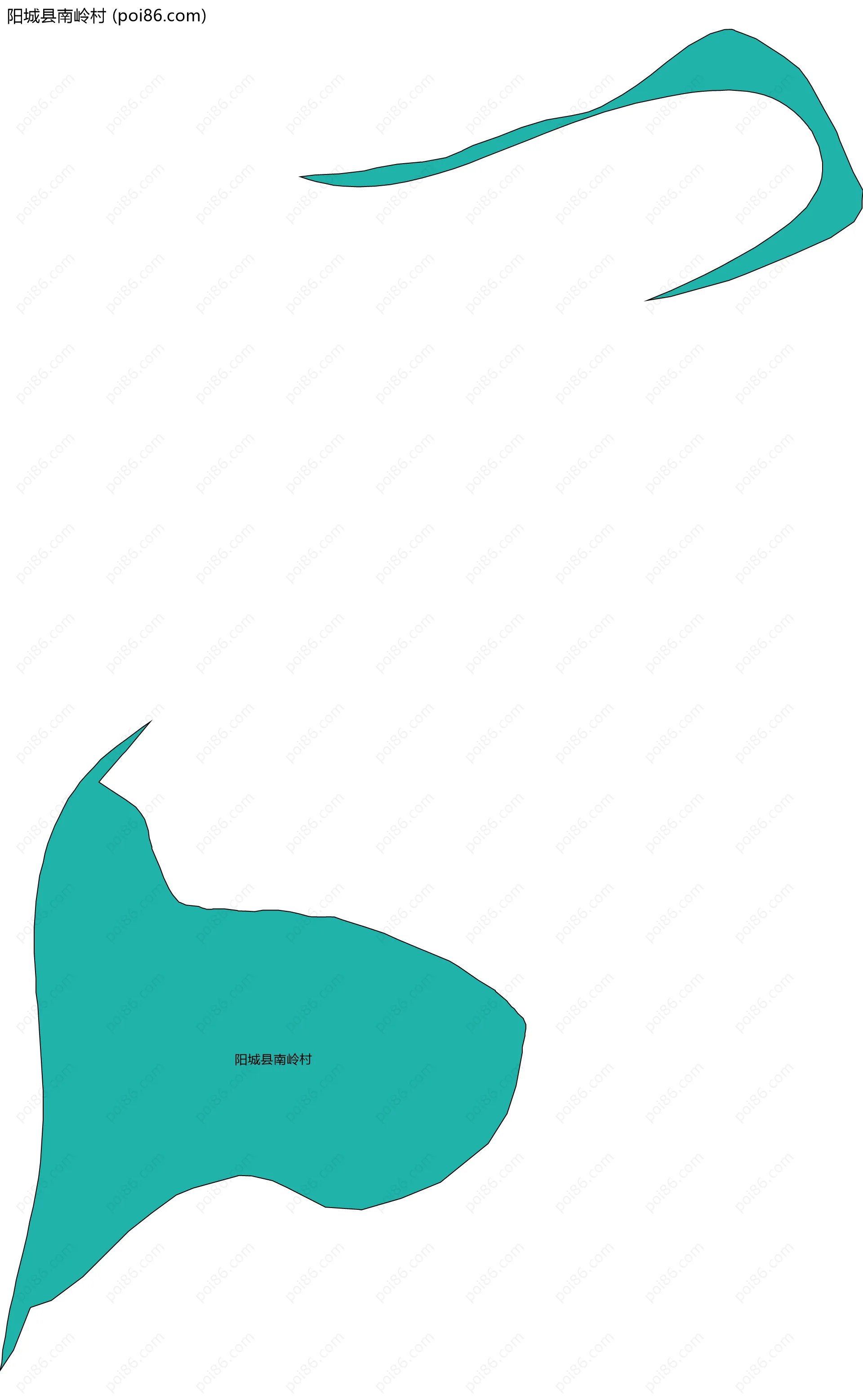 阳城县南岭村边界地图