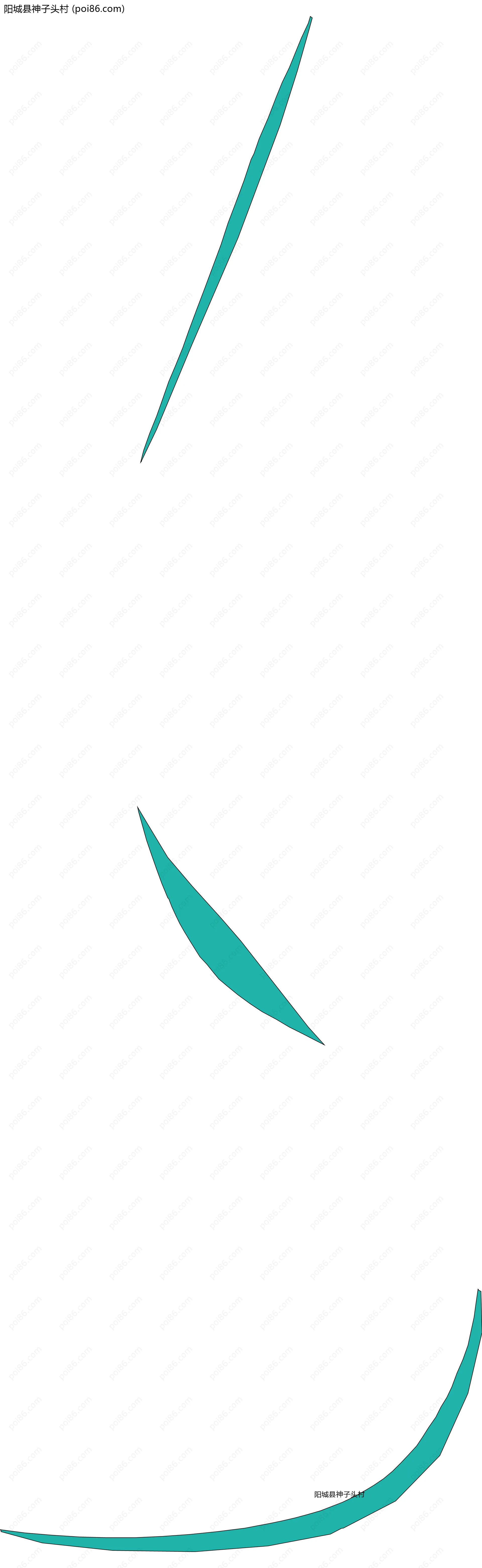 阳城县神子头村边界地图