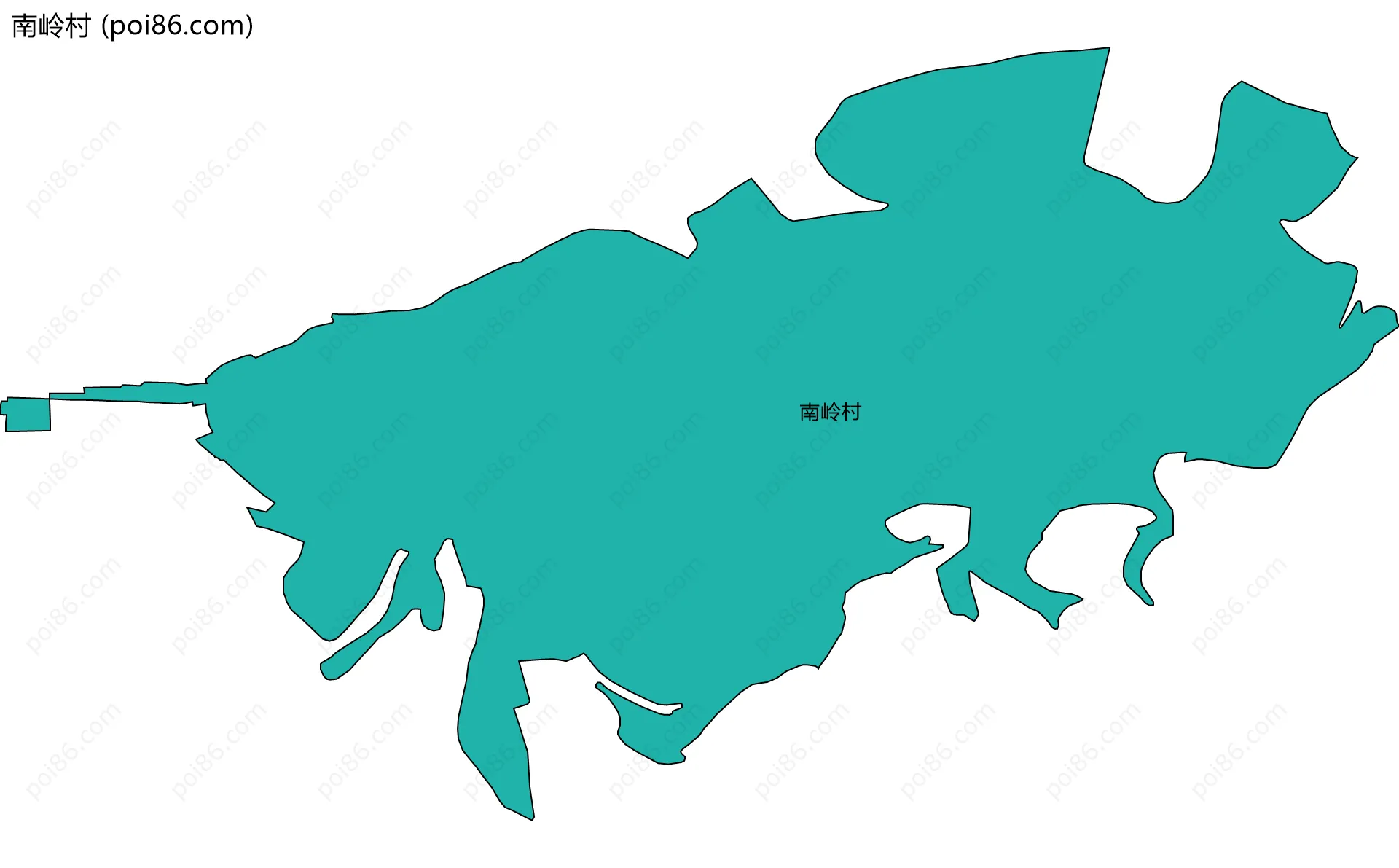 南岭村边界地图