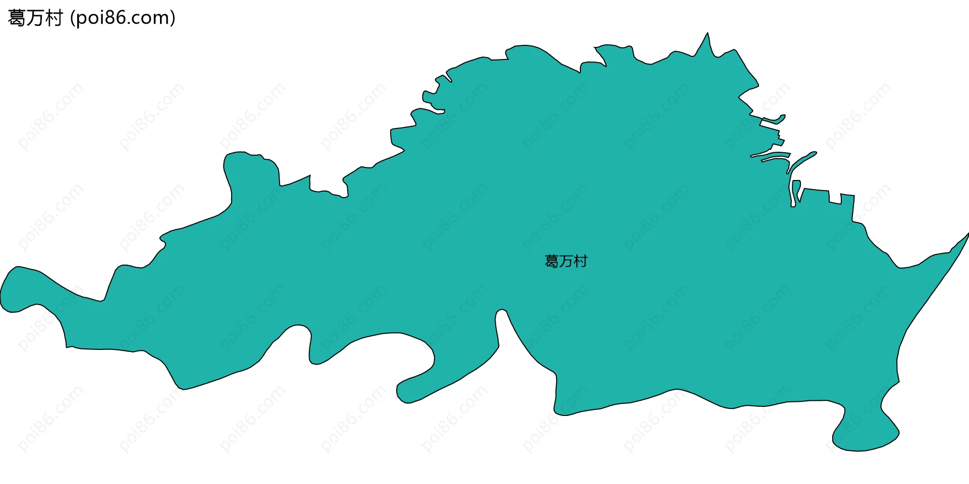 葛万村边界地图