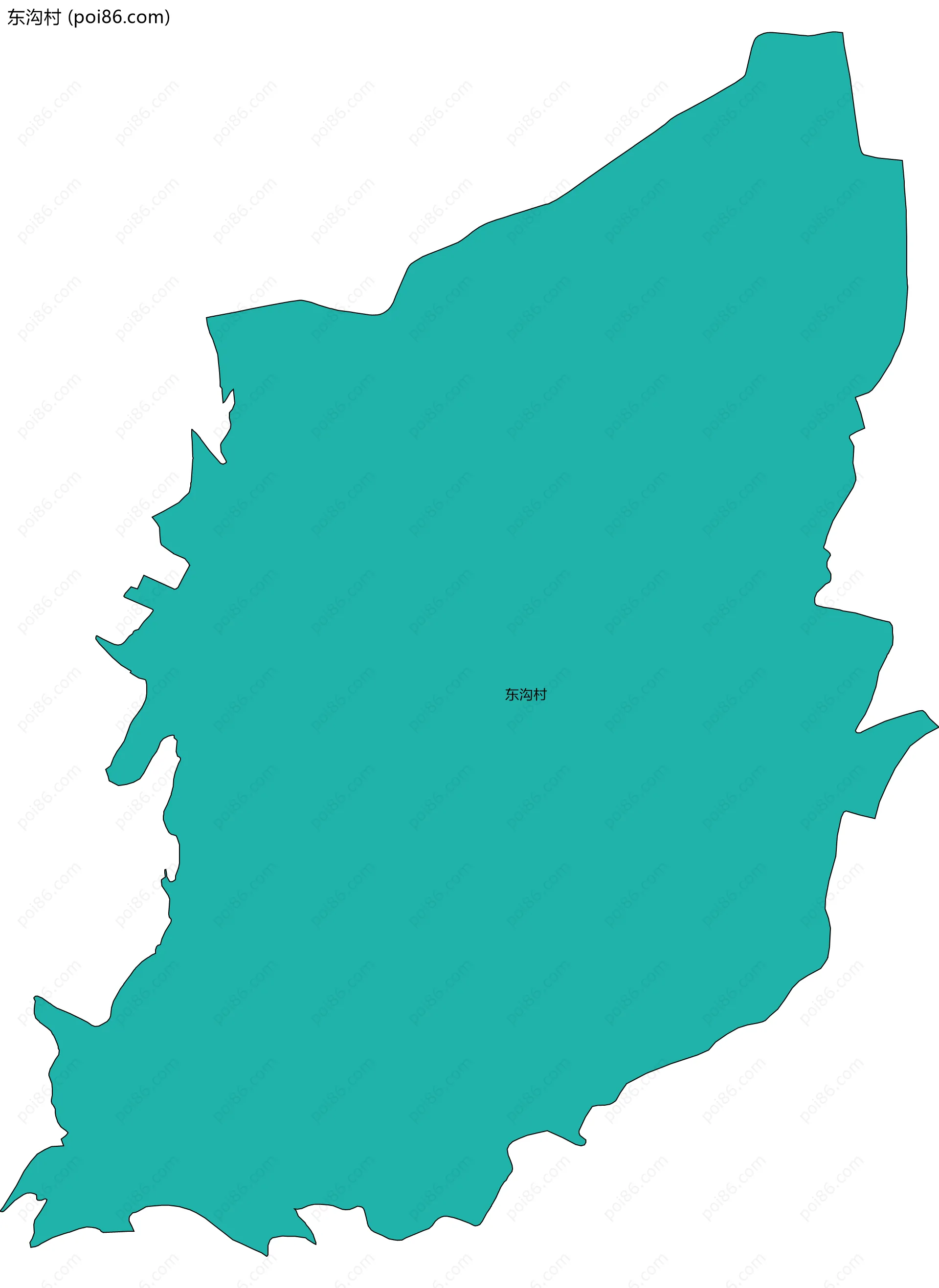 东沟村边界地图