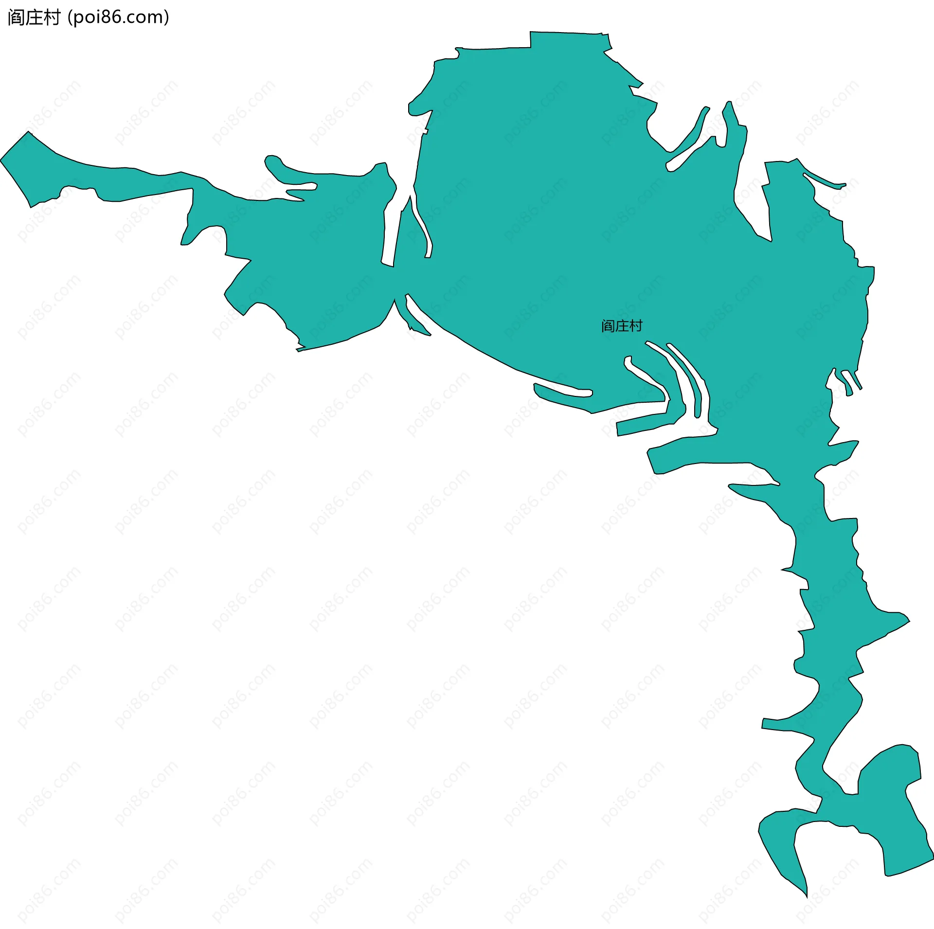 阎庄村边界地图