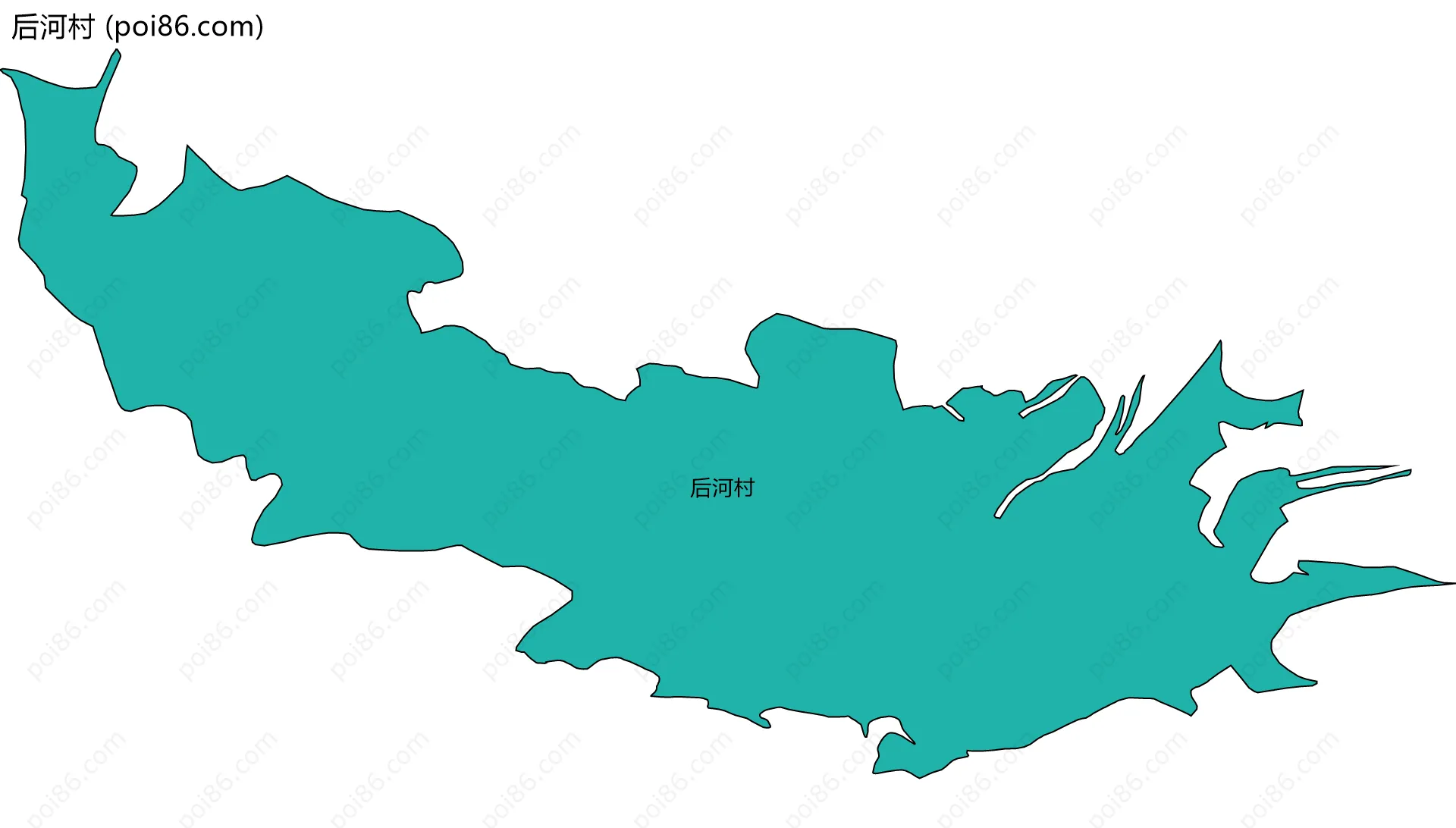 后河村边界地图