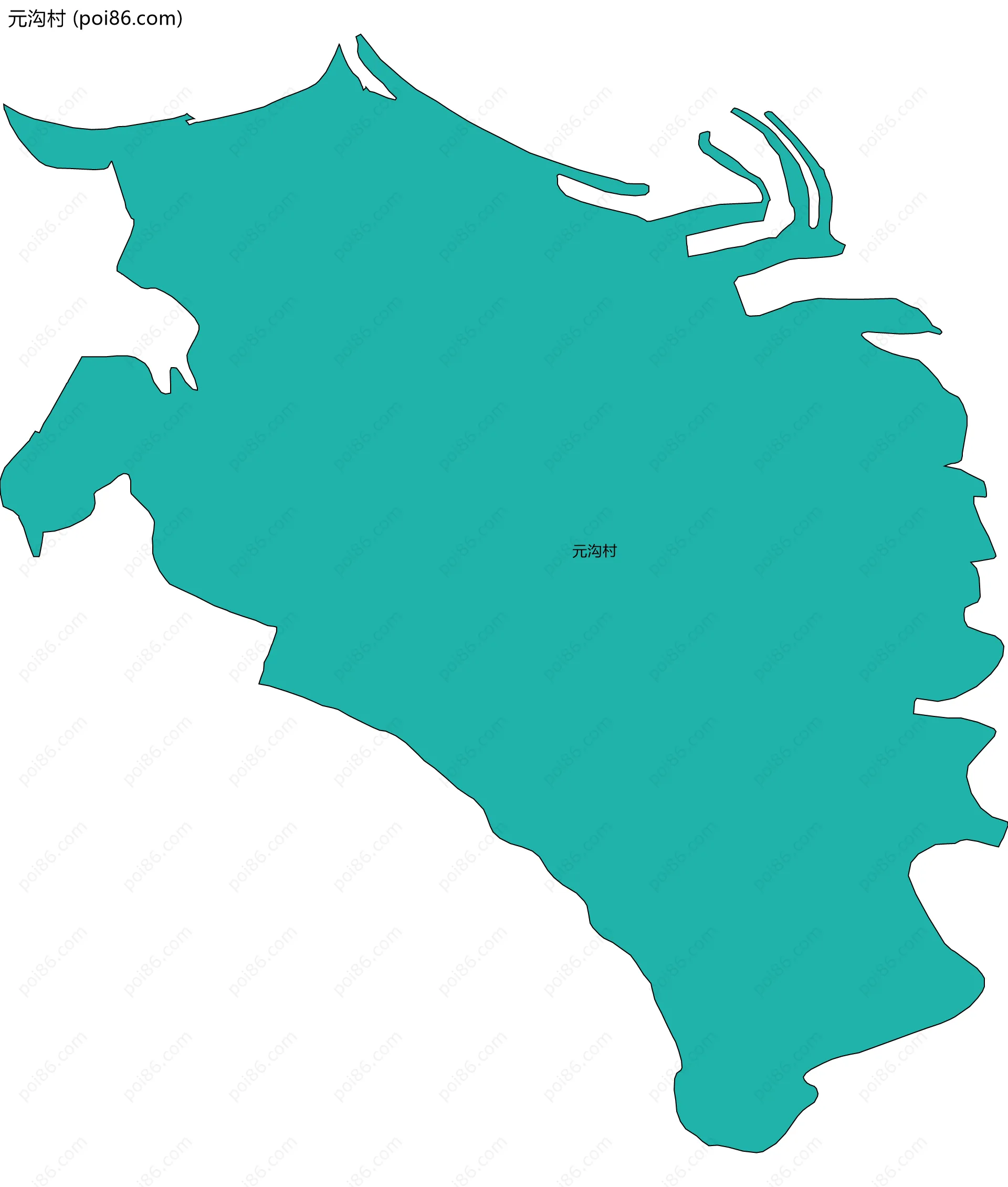 元沟村边界地图