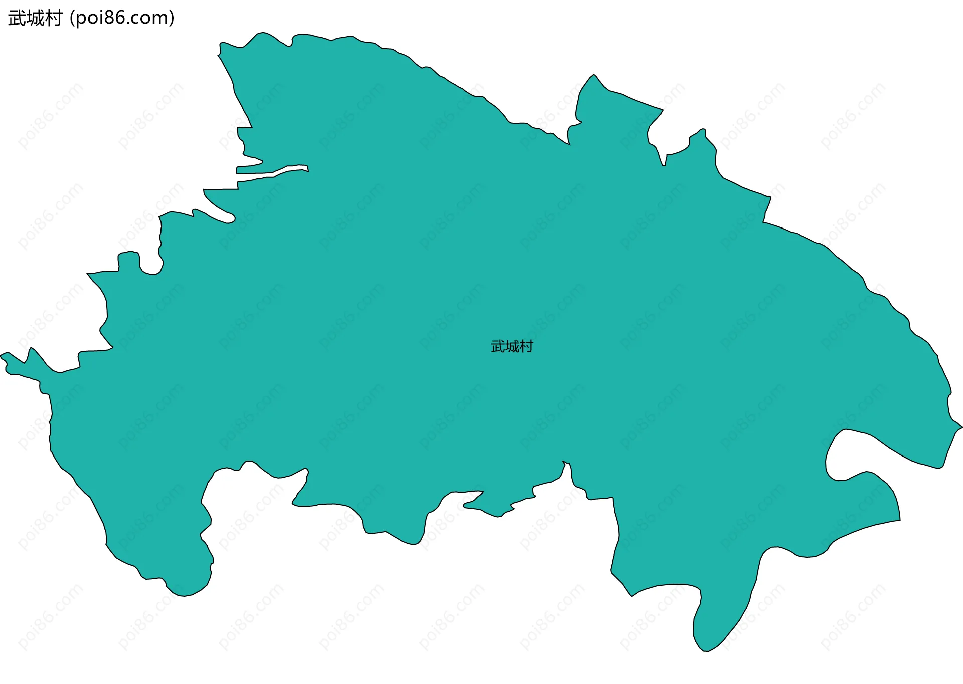 武城村边界地图