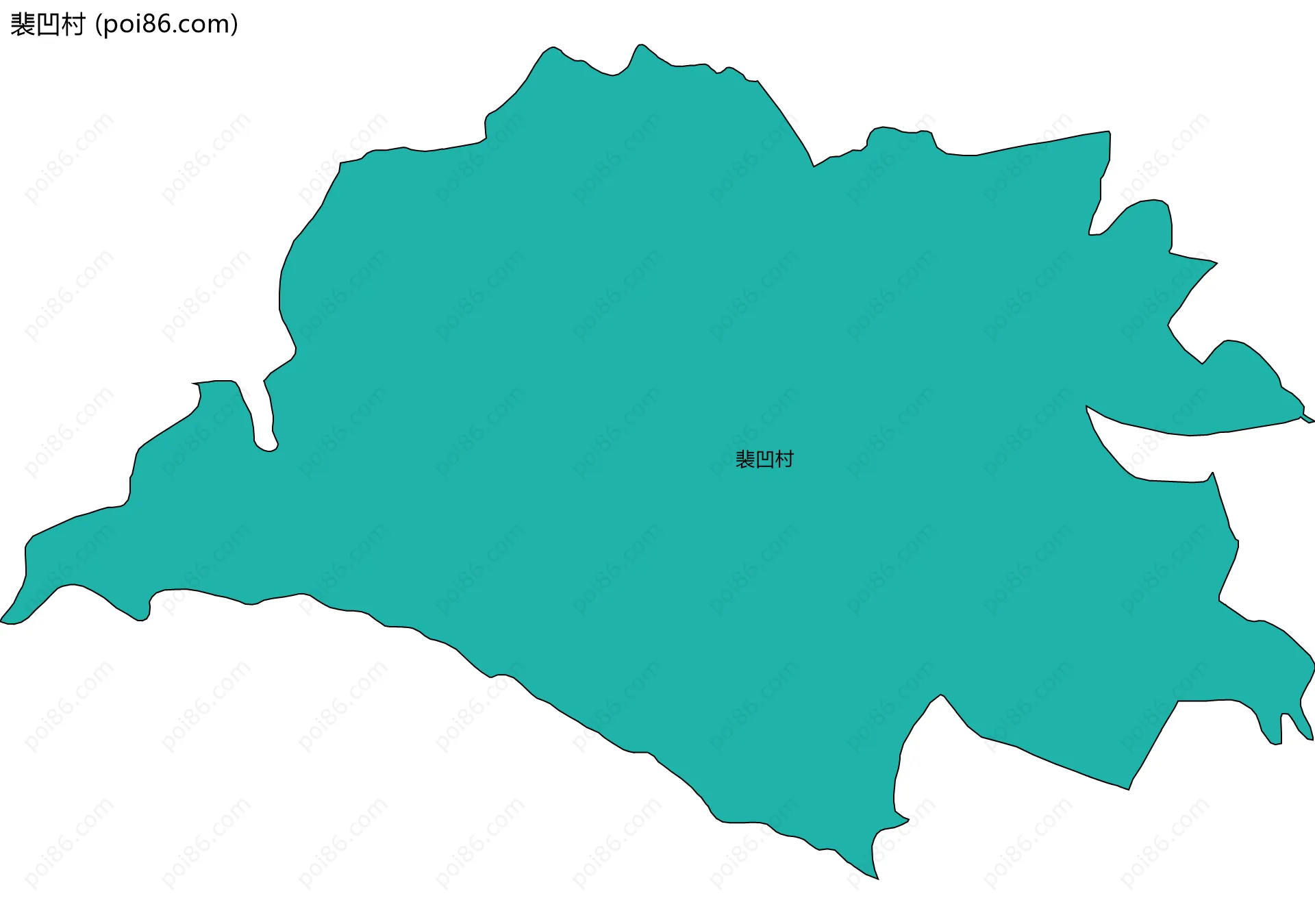 裴凹村边界地图