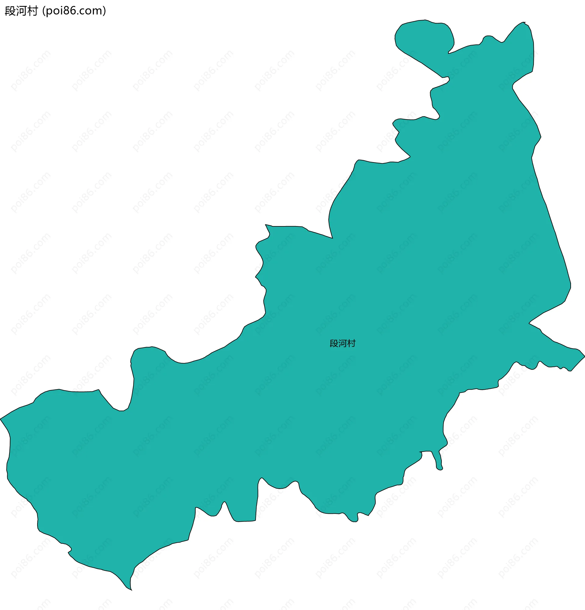 段河村边界地图