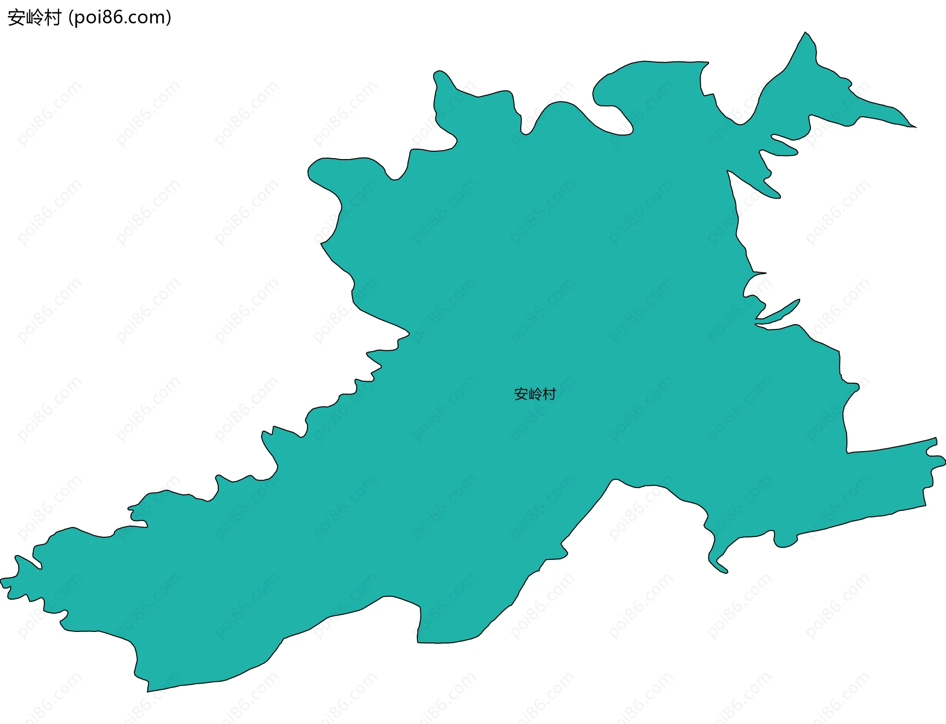 安岭村边界地图