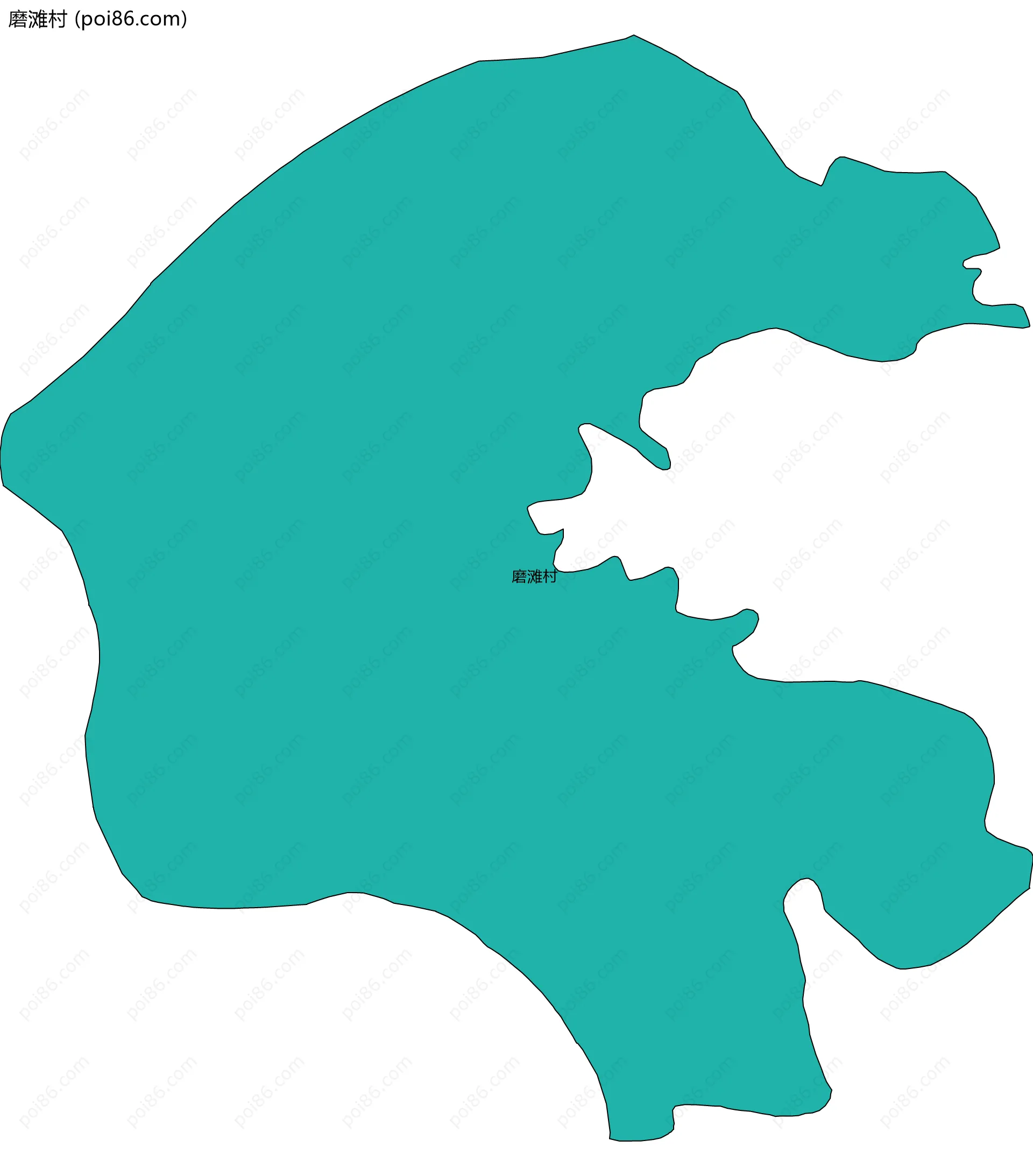 磨滩村边界地图