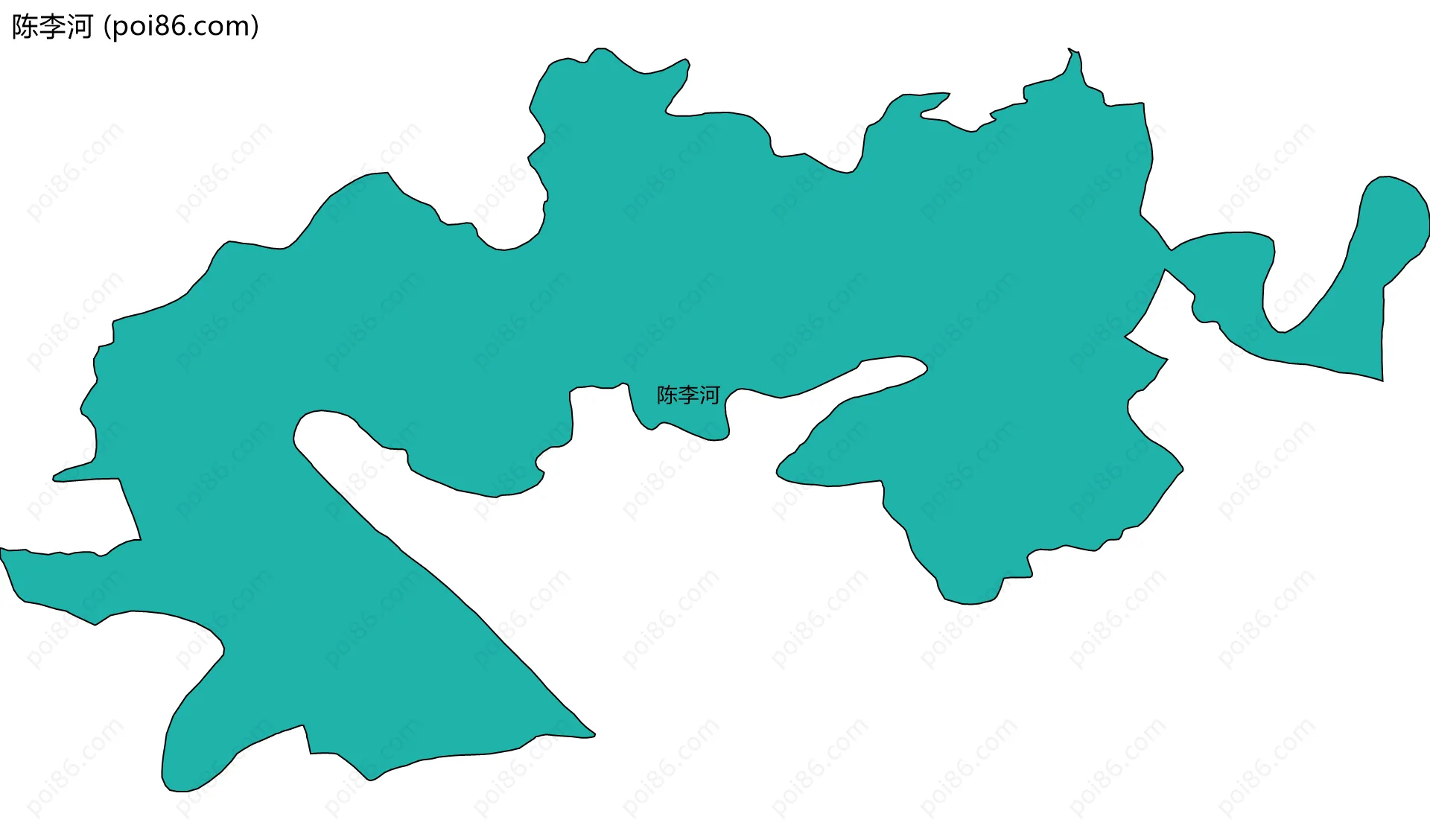 陈李河边界地图