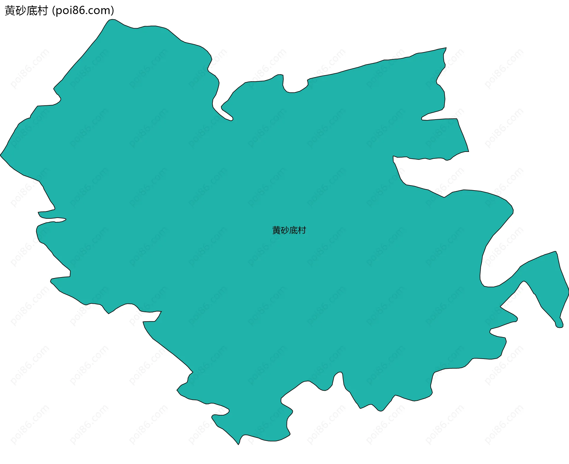 黄砂底村边界地图