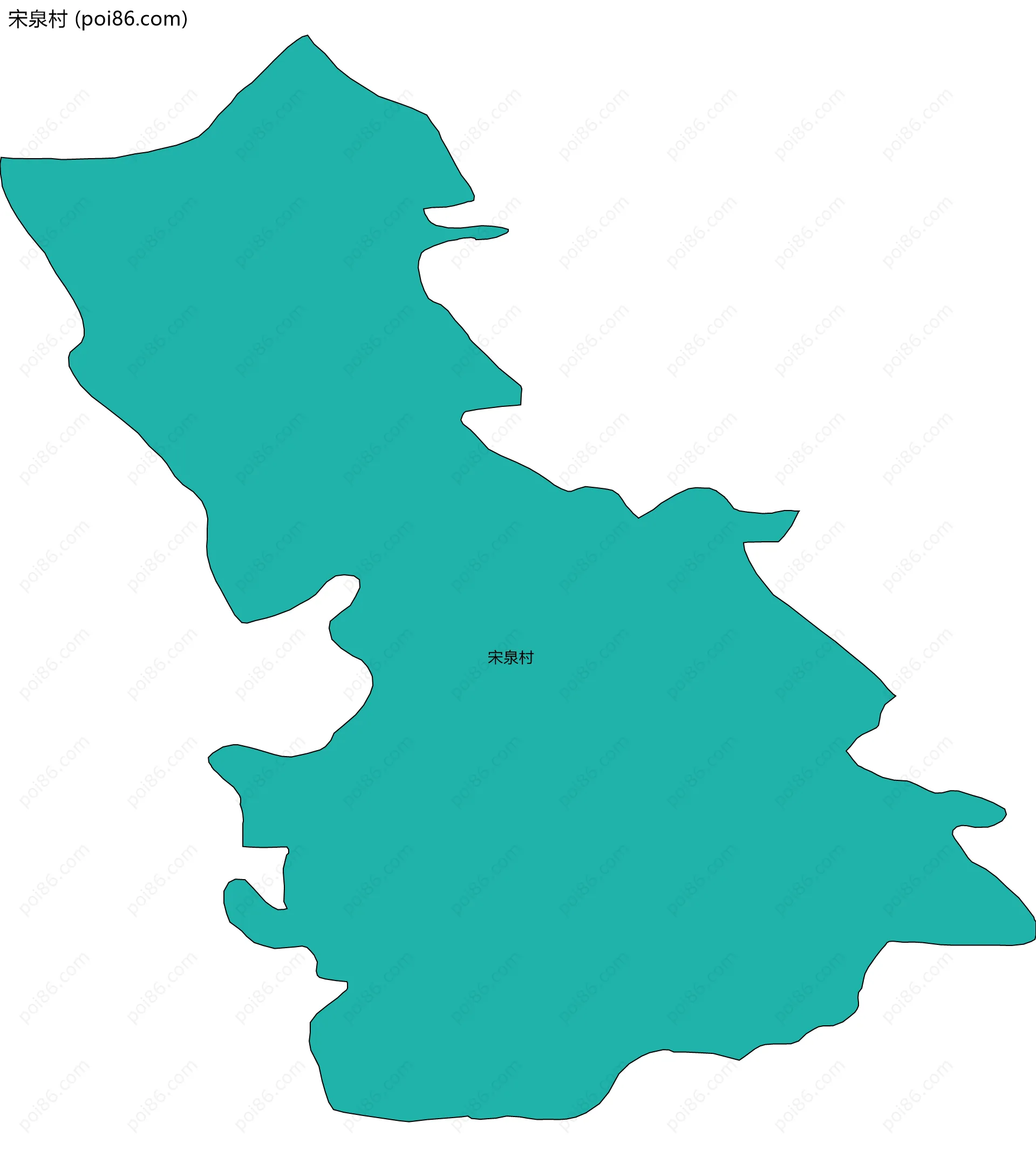 宋泉村边界地图