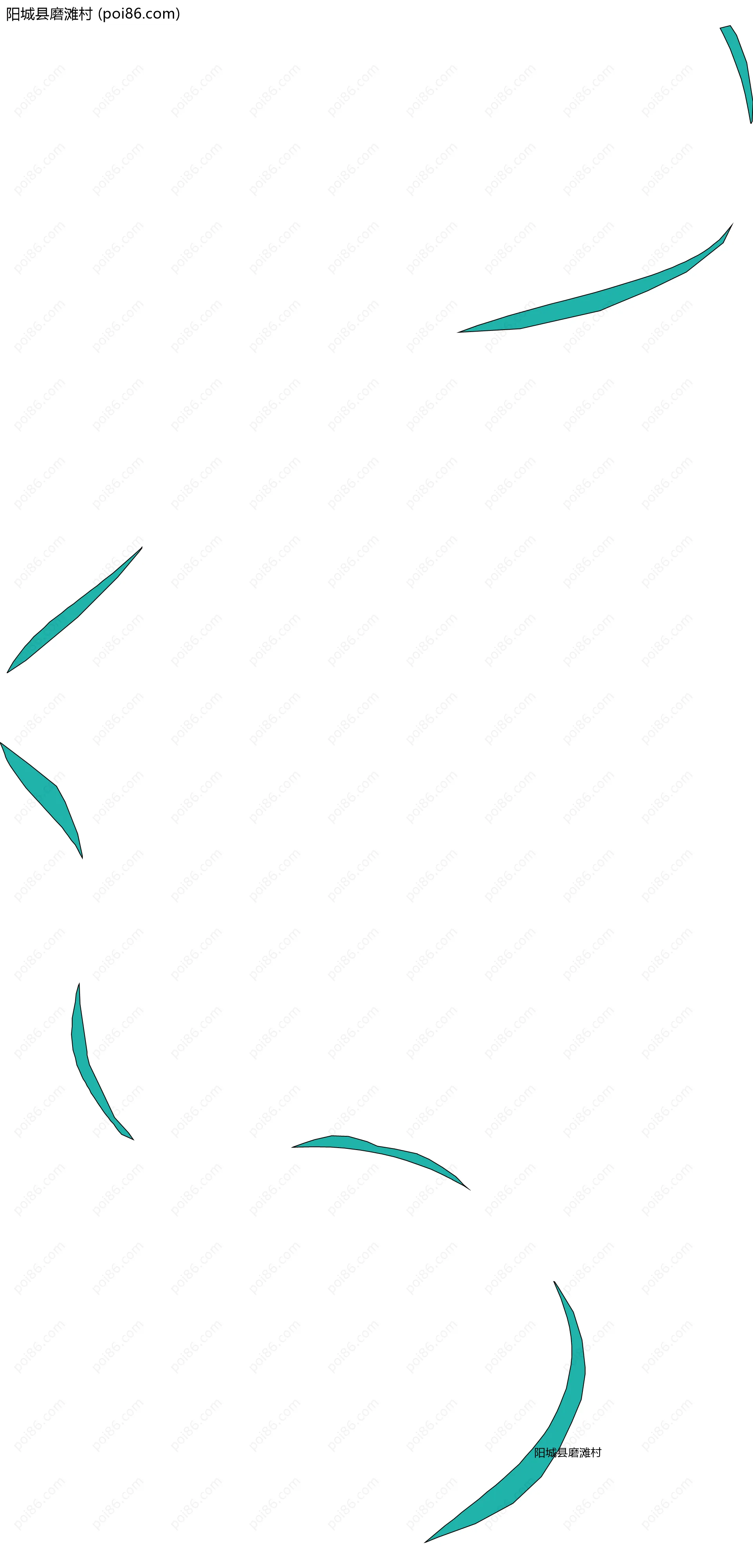 阳城县磨滩村边界地图