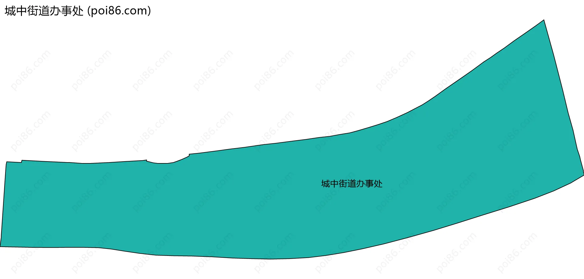城中街道办事处边界地图
