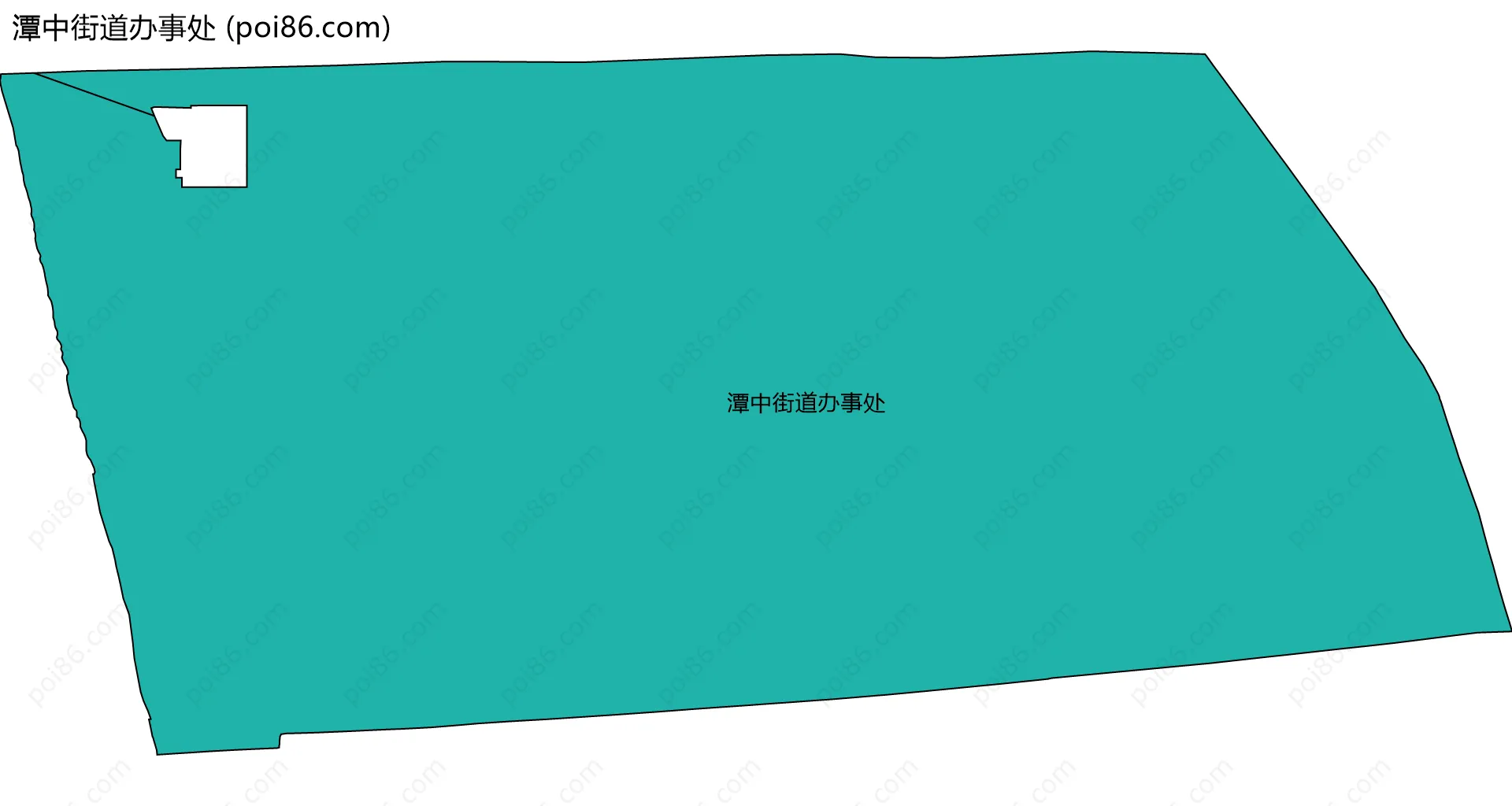 潭中街道办事处边界地图