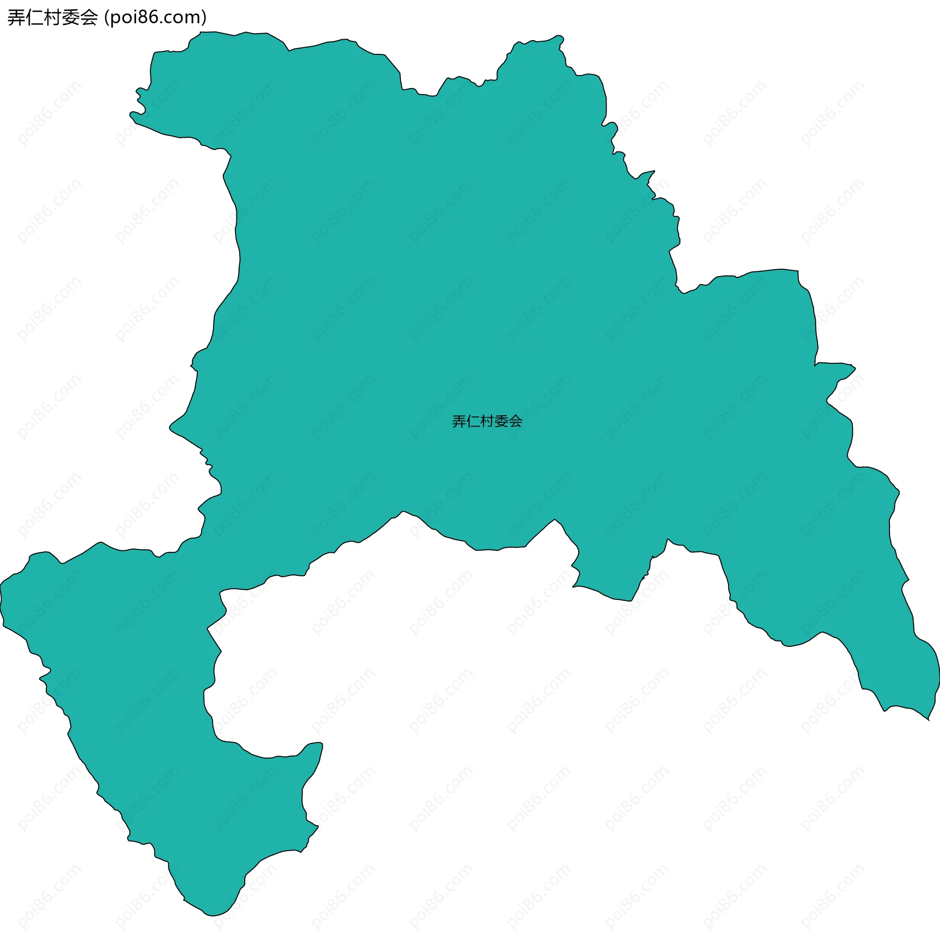 弄仁村委会边界地图
