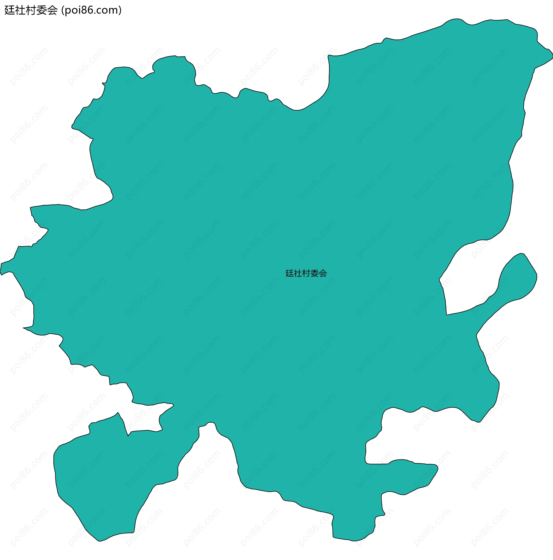 廷社村委会边界地图