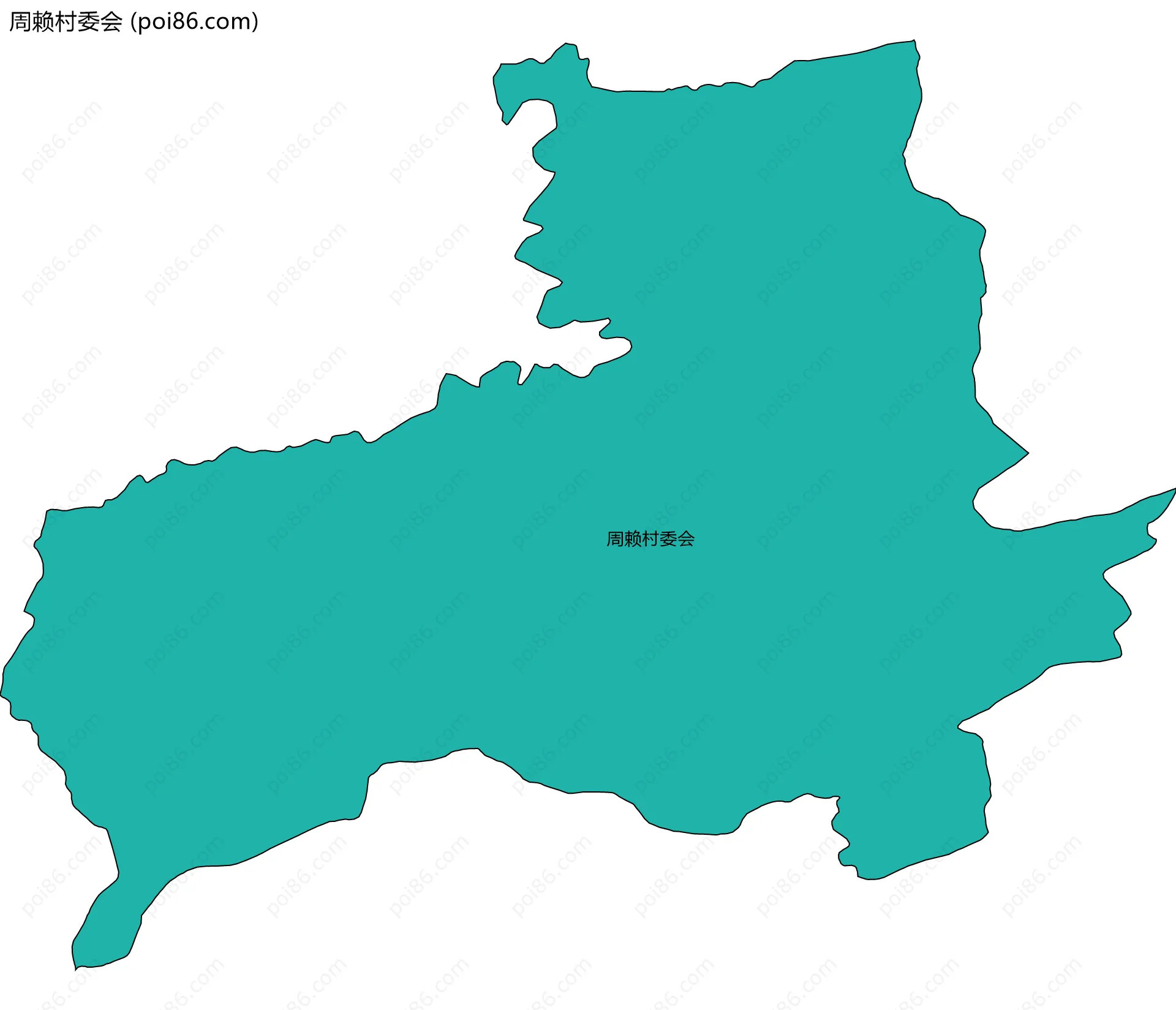 周赖村委会边界地图