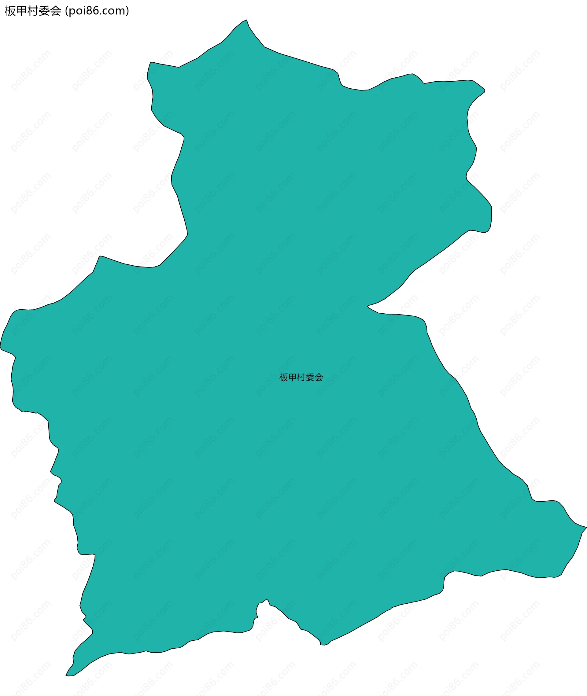 板甲村委会边界地图