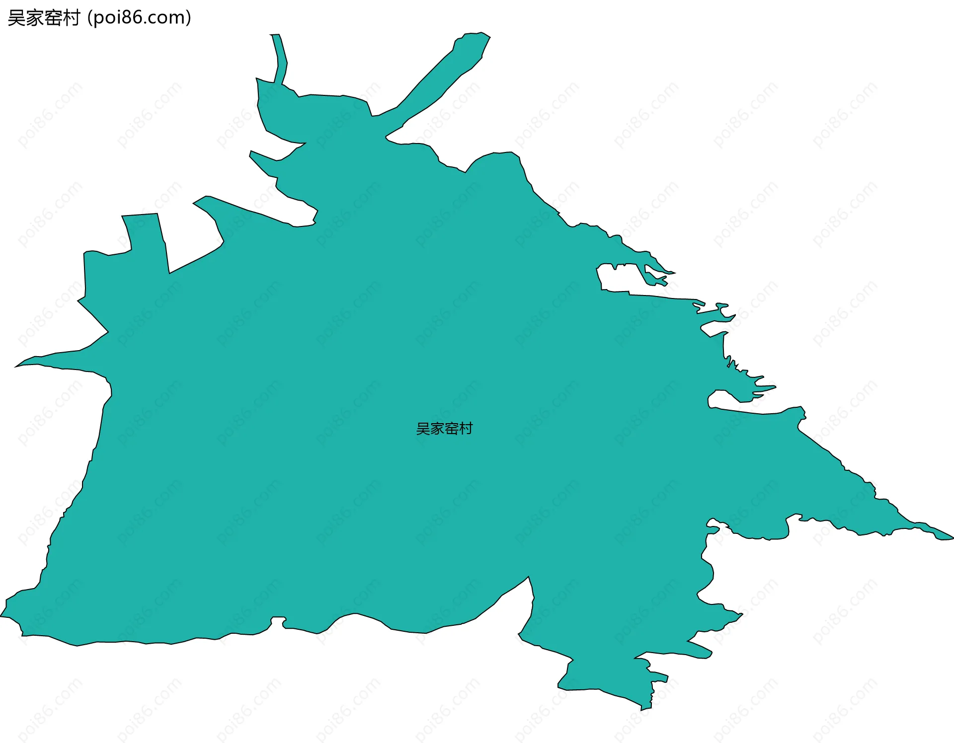 吴家窑村边界地图