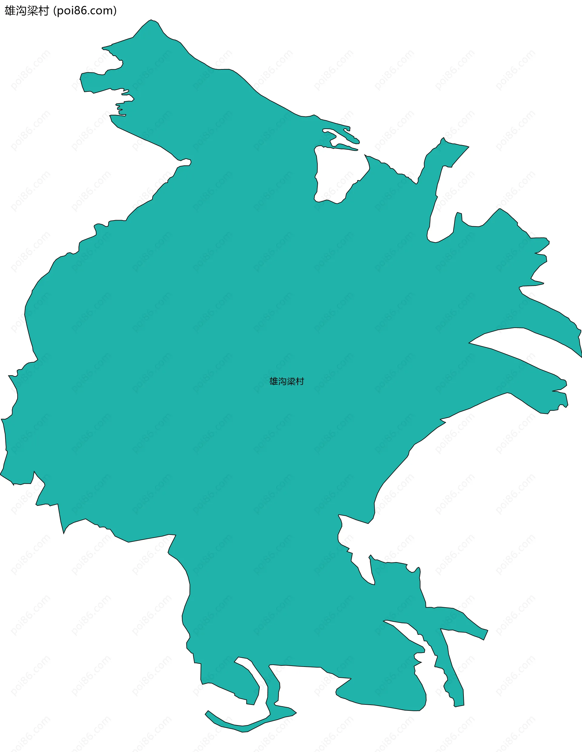 雄沟梁村边界地图