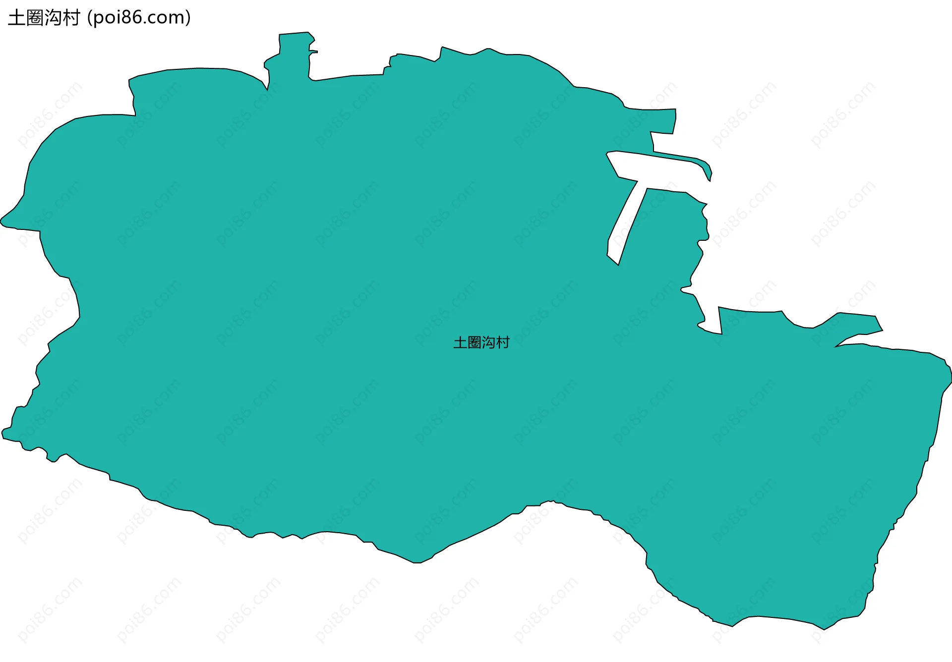 土圈沟村边界地图