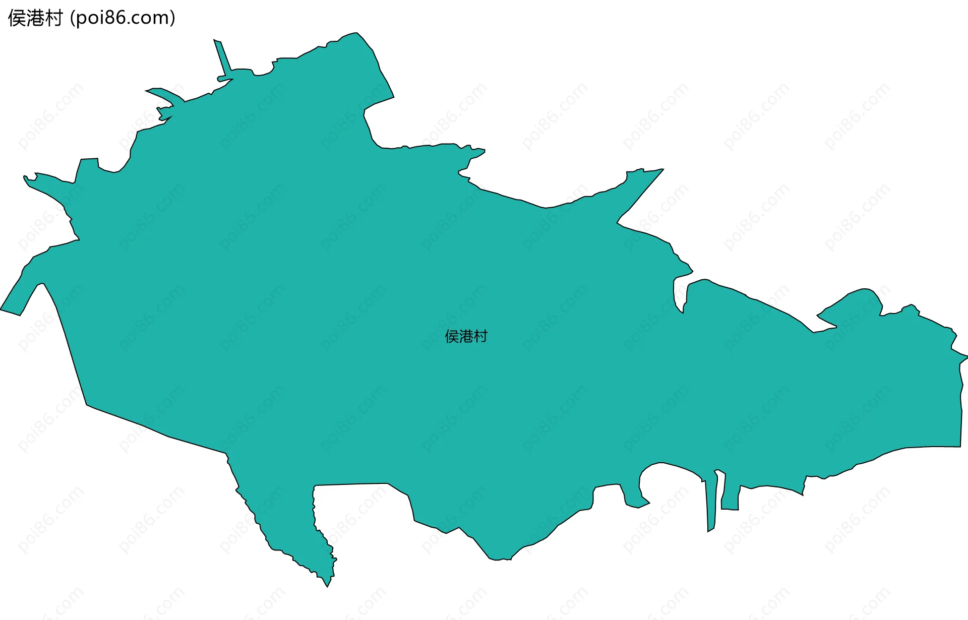 侯港村边界地图