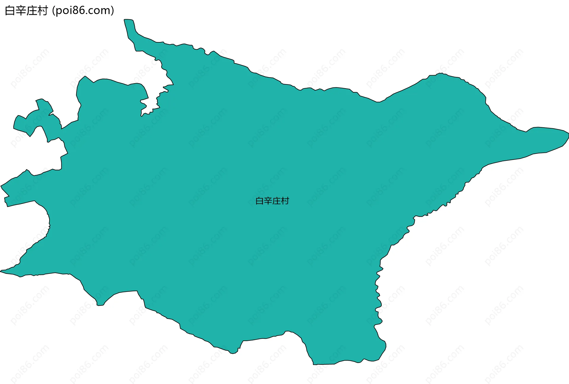 白辛庄村边界地图