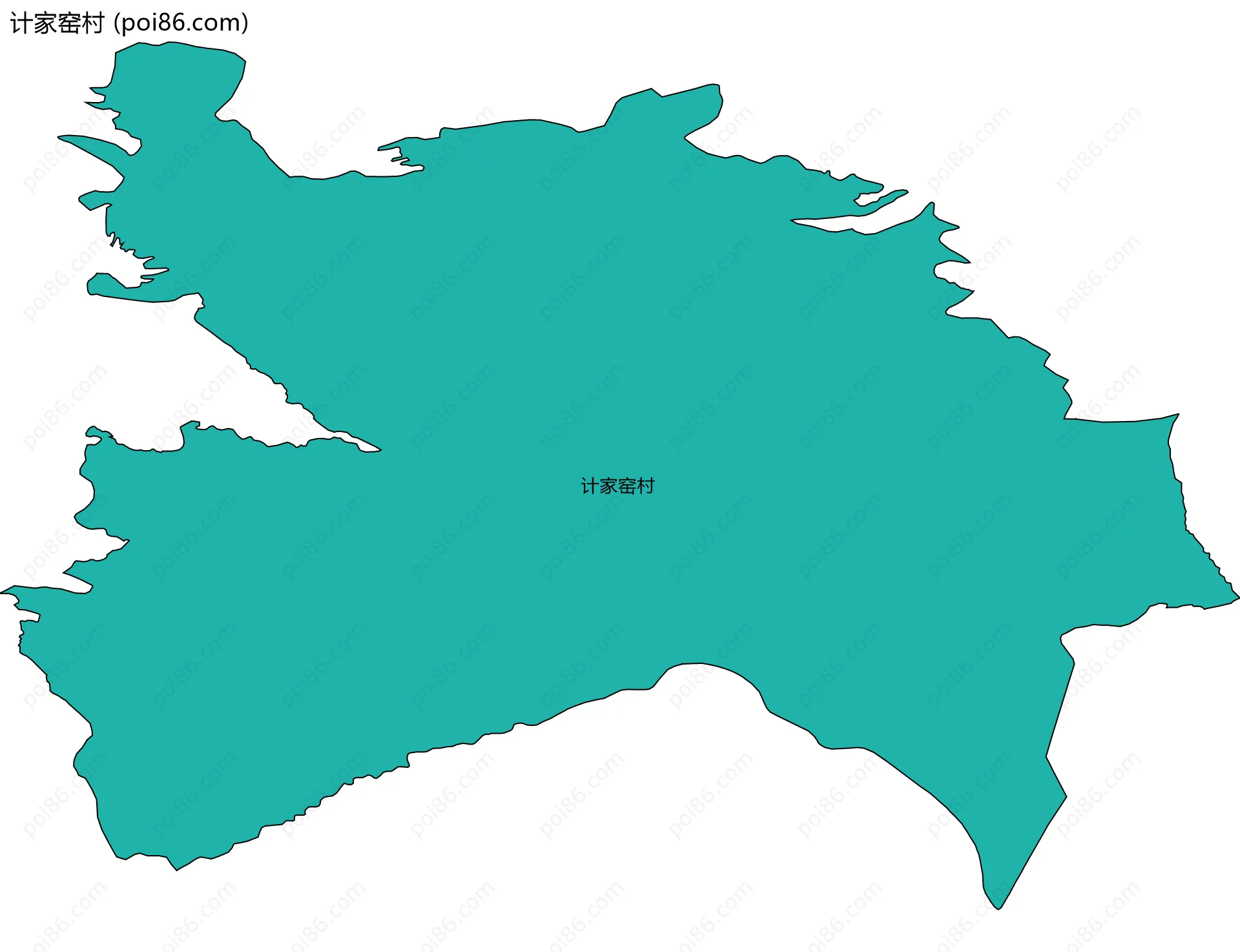 计家窑村边界地图