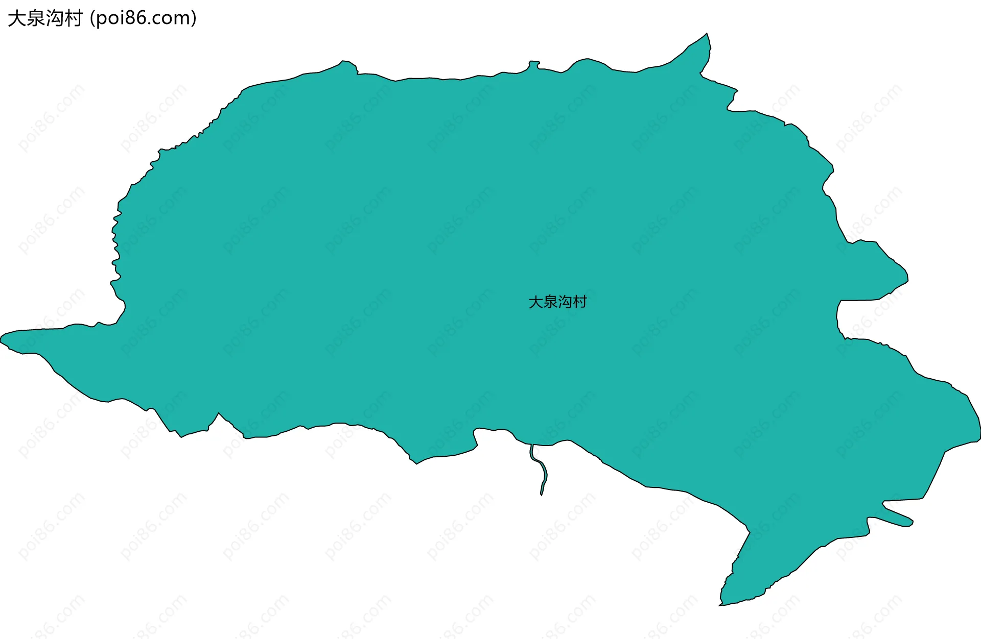 大泉沟村边界地图