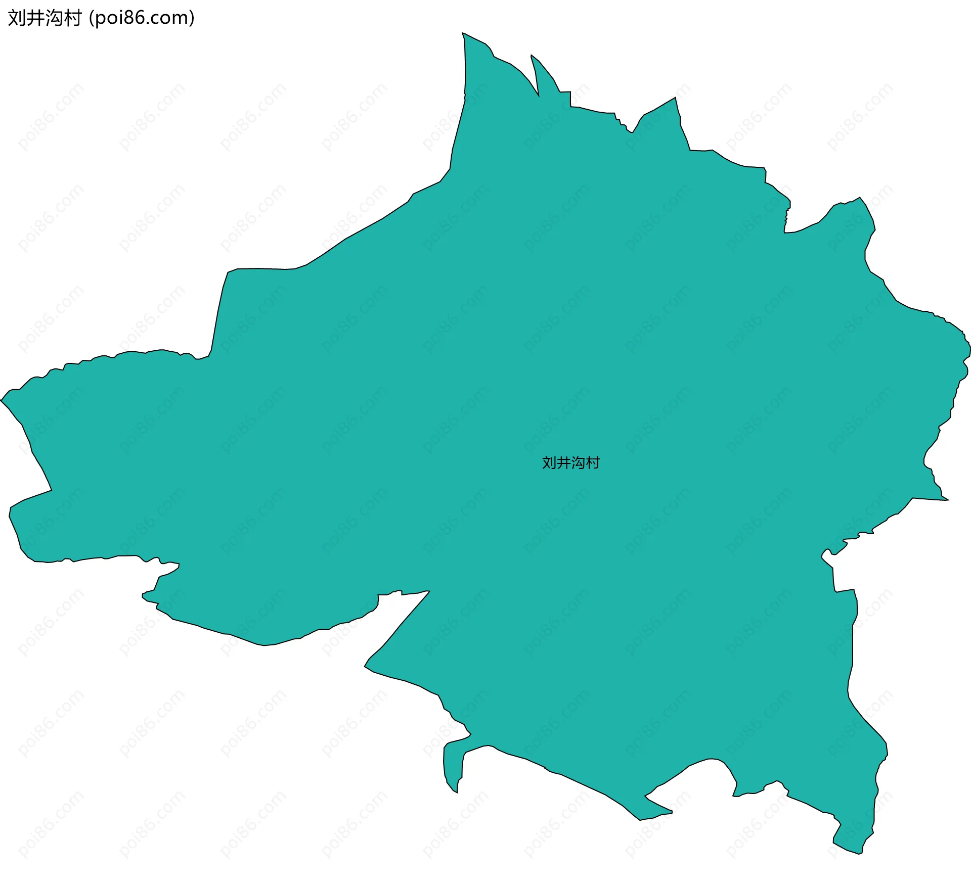 刘井沟村边界地图