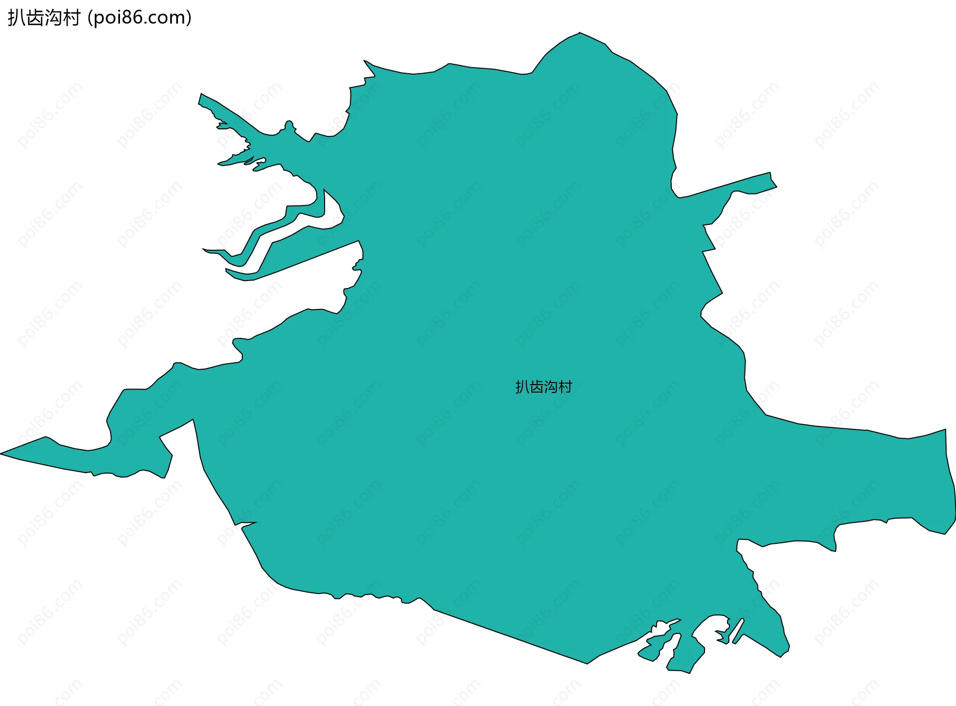 扒齿沟村边界地图