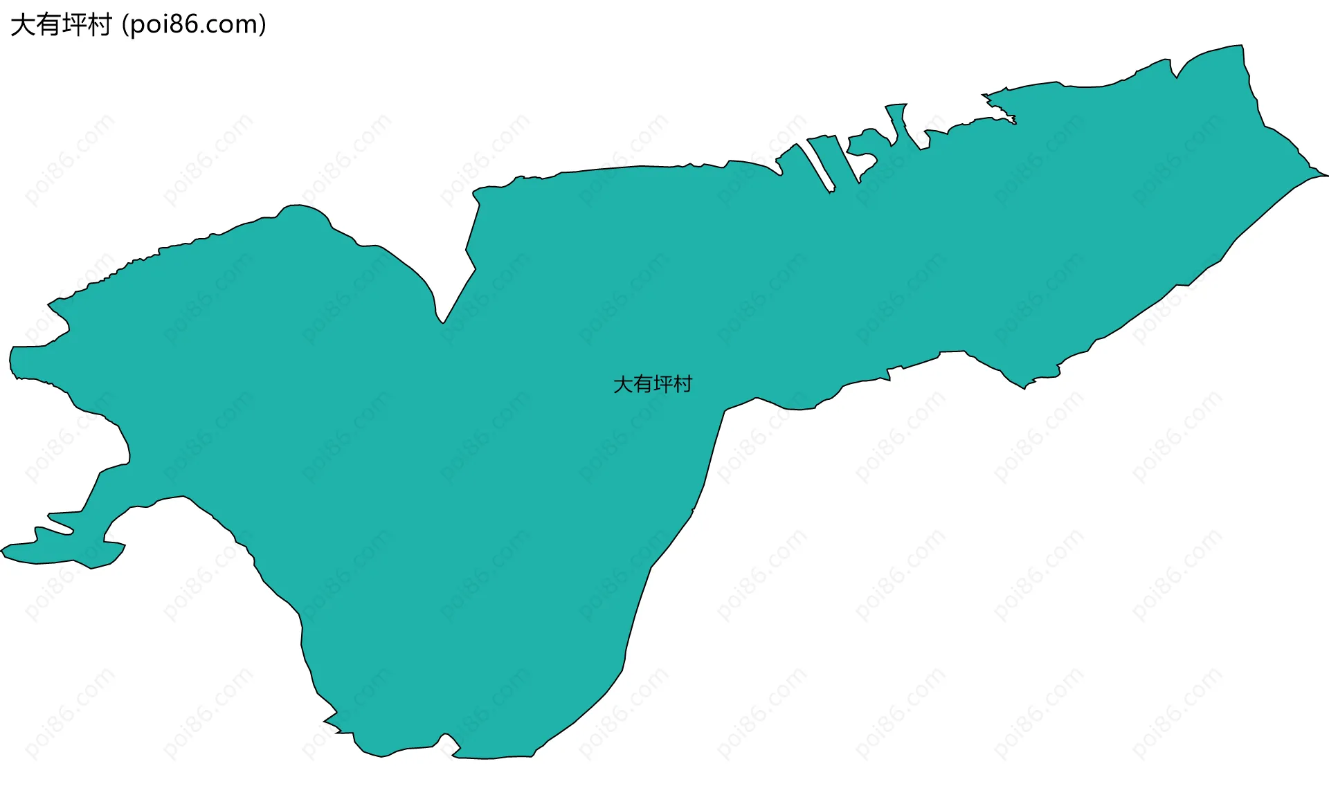 大有坪村边界地图