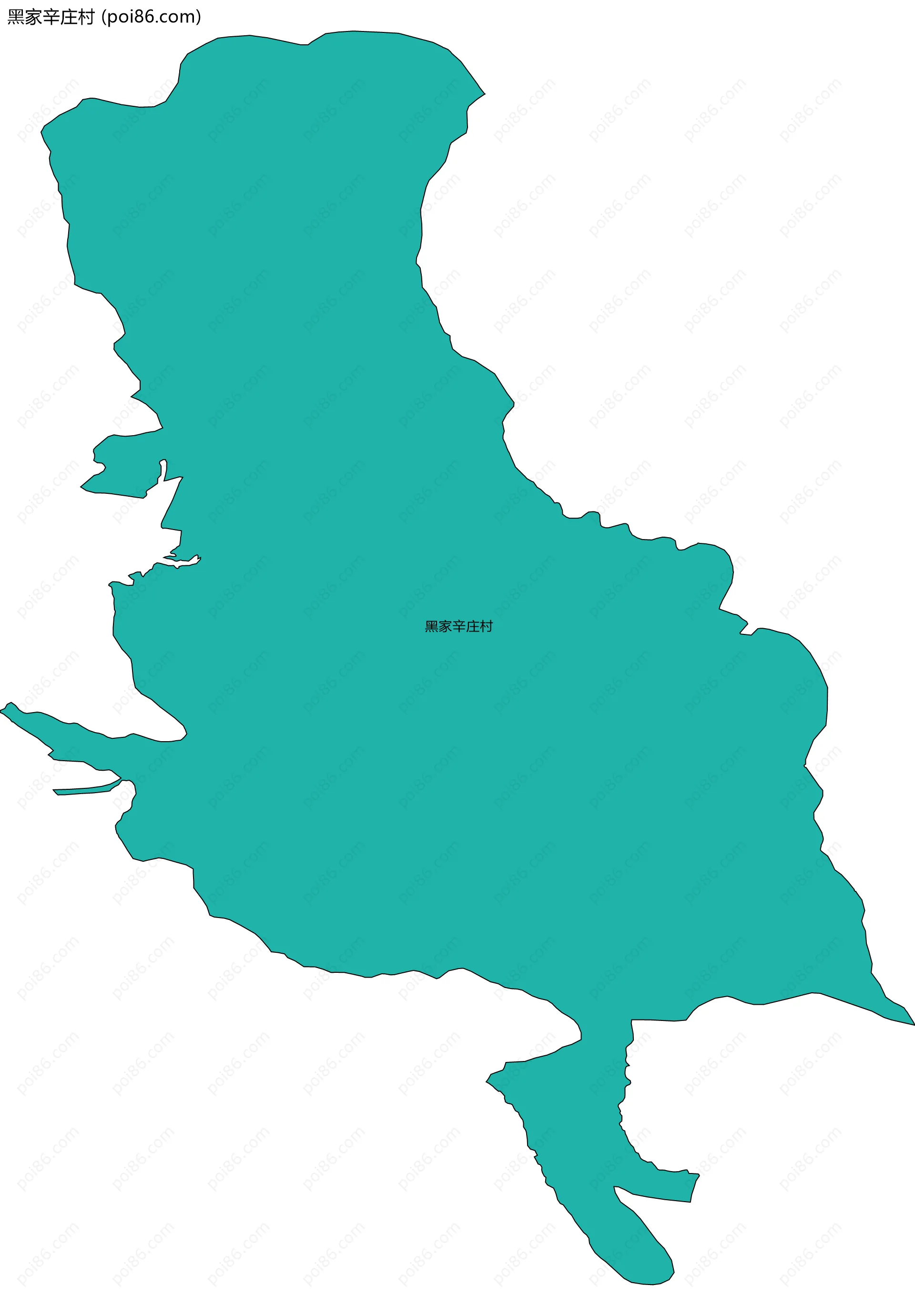 黑家辛庄村边界地图
