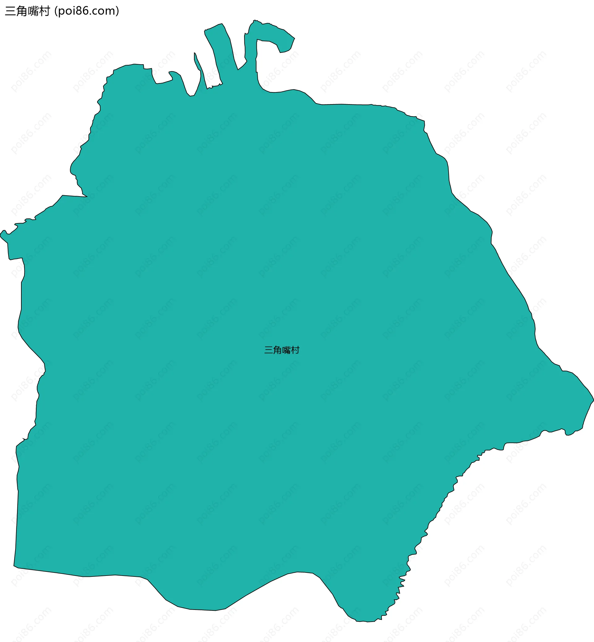 三角嘴村边界地图