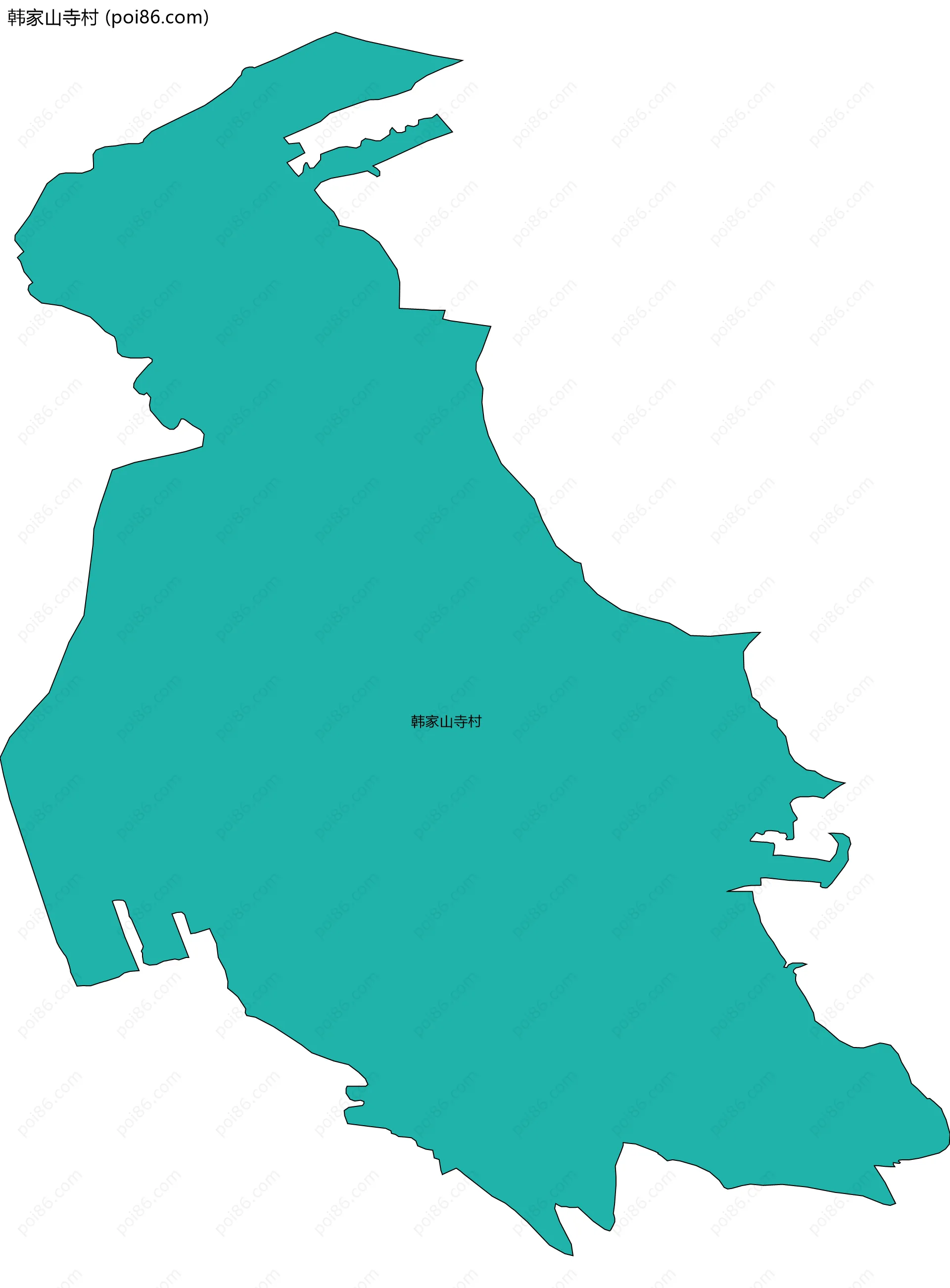 韩家山寺村边界地图