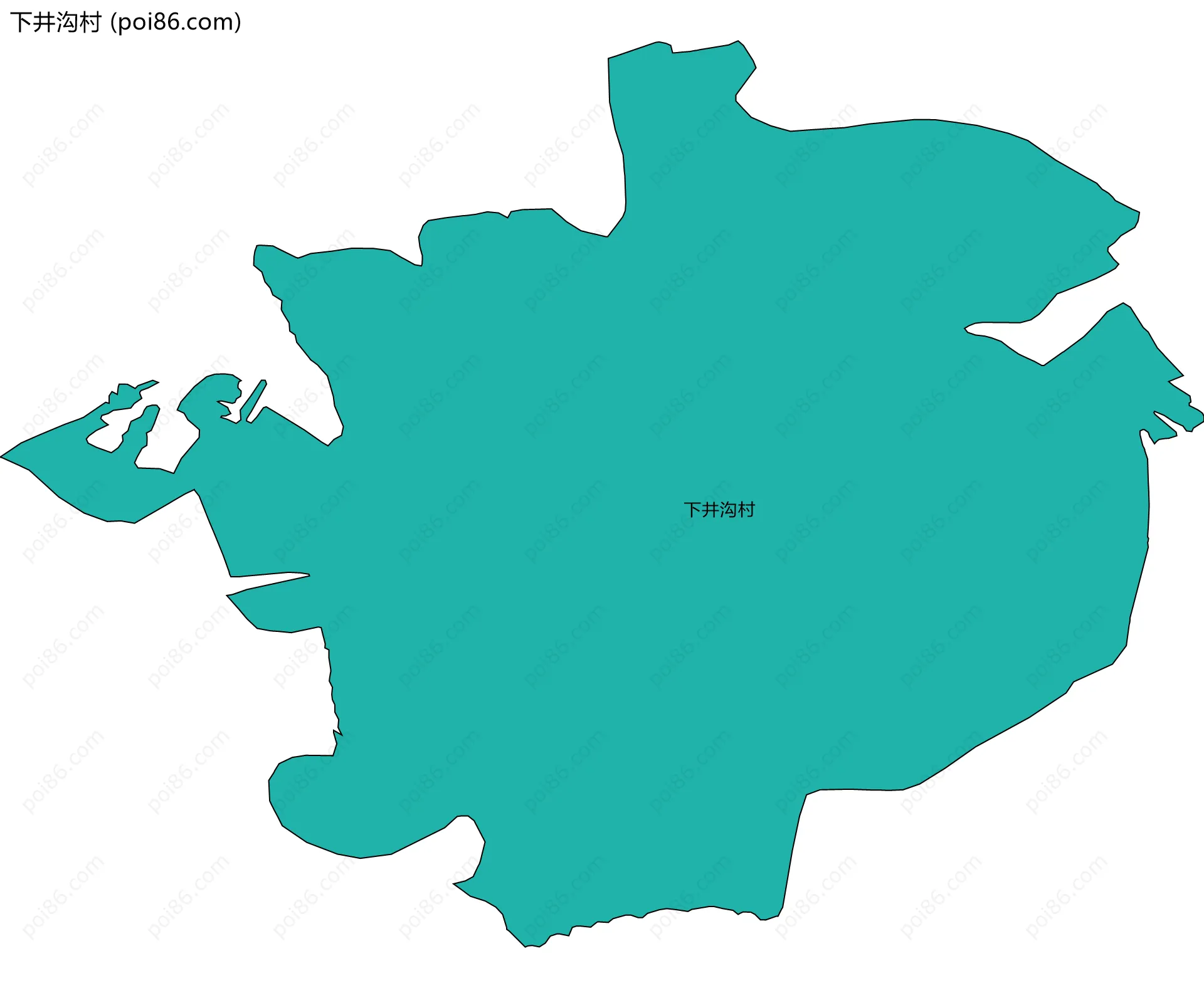 下井沟村边界地图