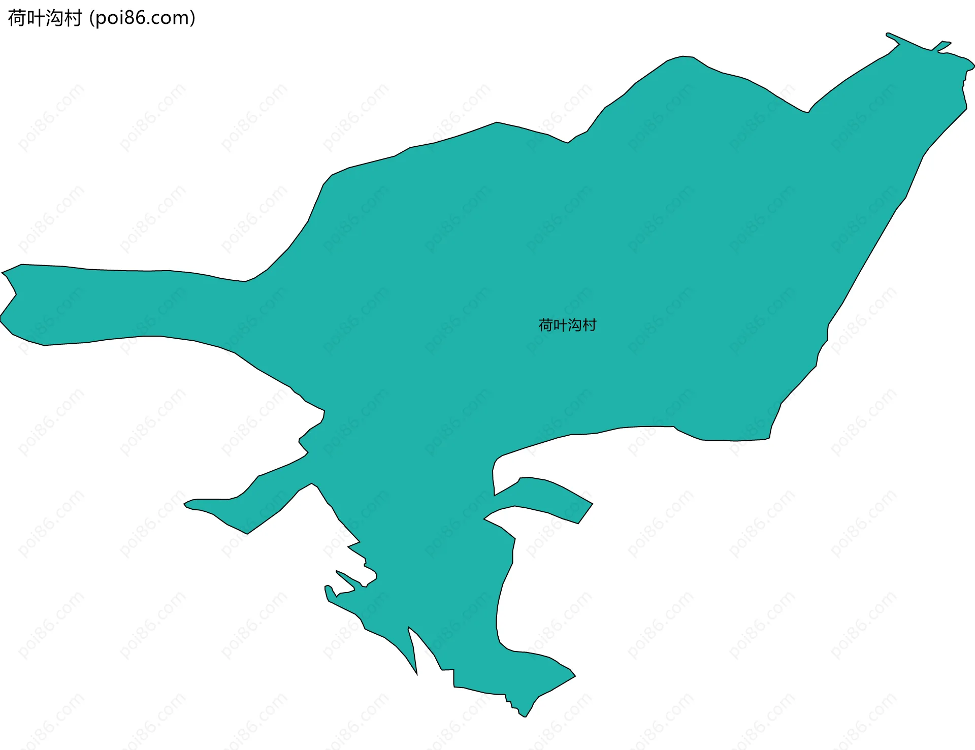 荷叶沟村边界地图