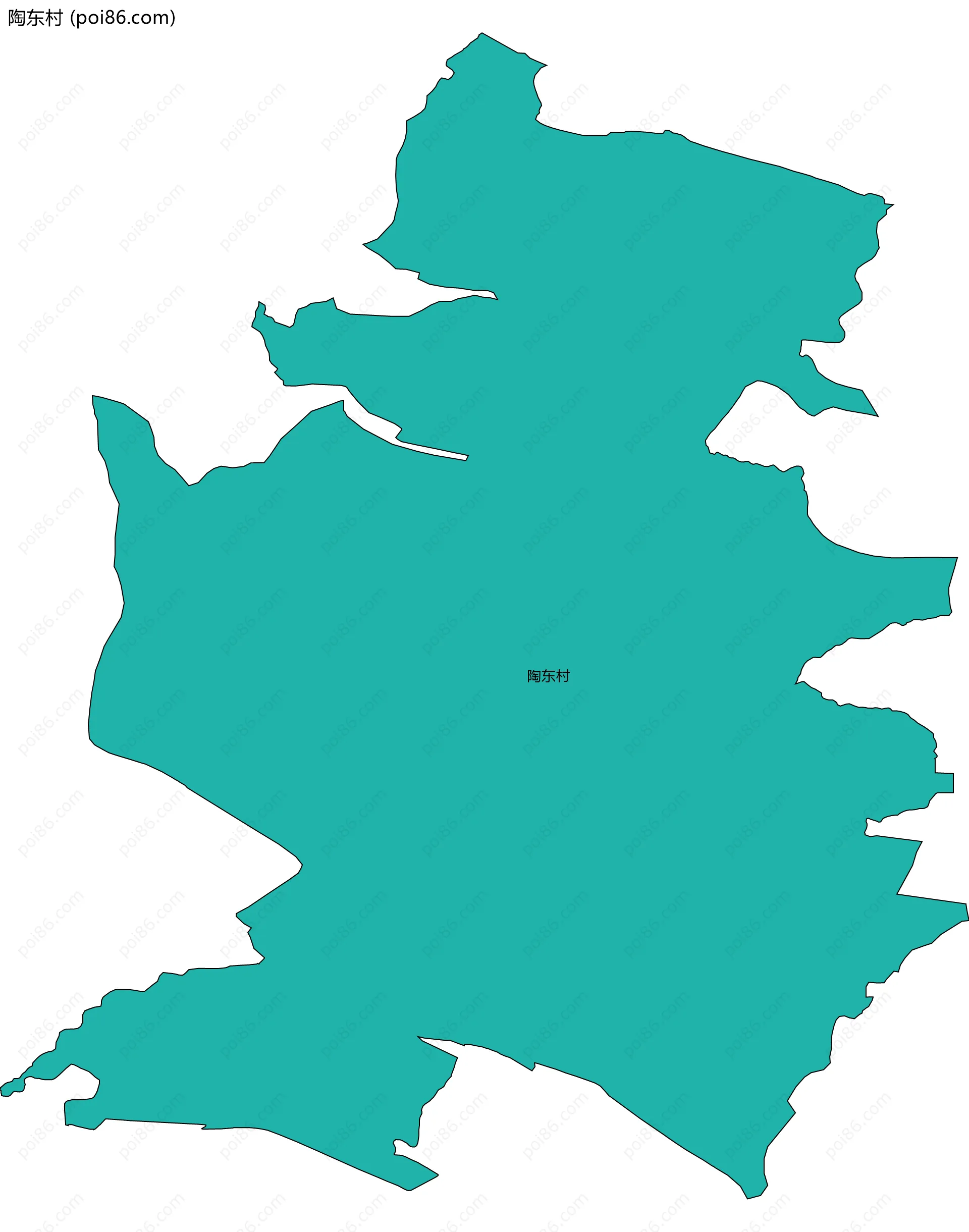 陶东村边界地图