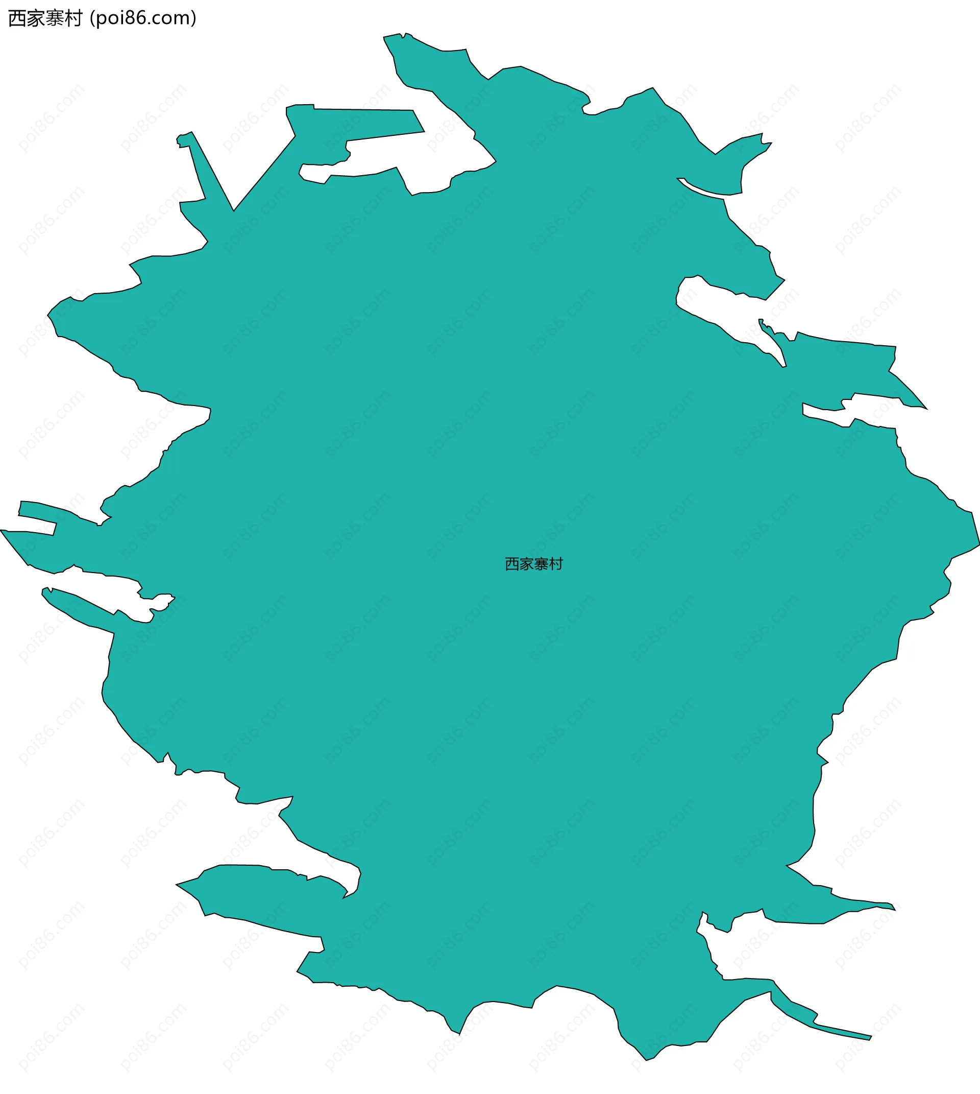 西家寨村边界地图