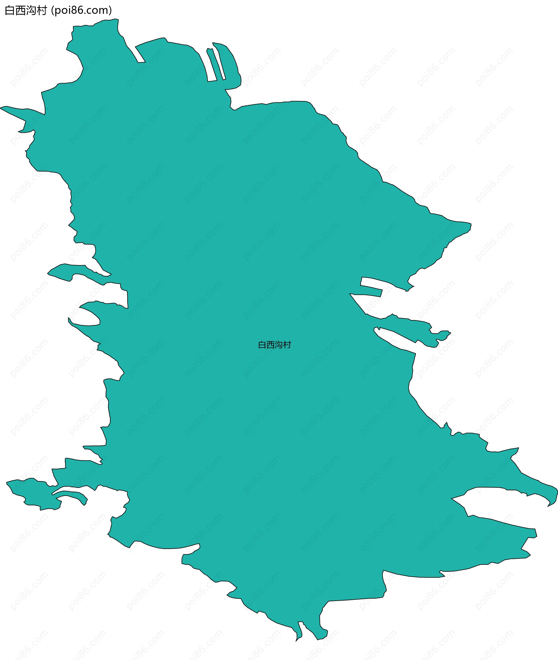 白西沟村边界地图