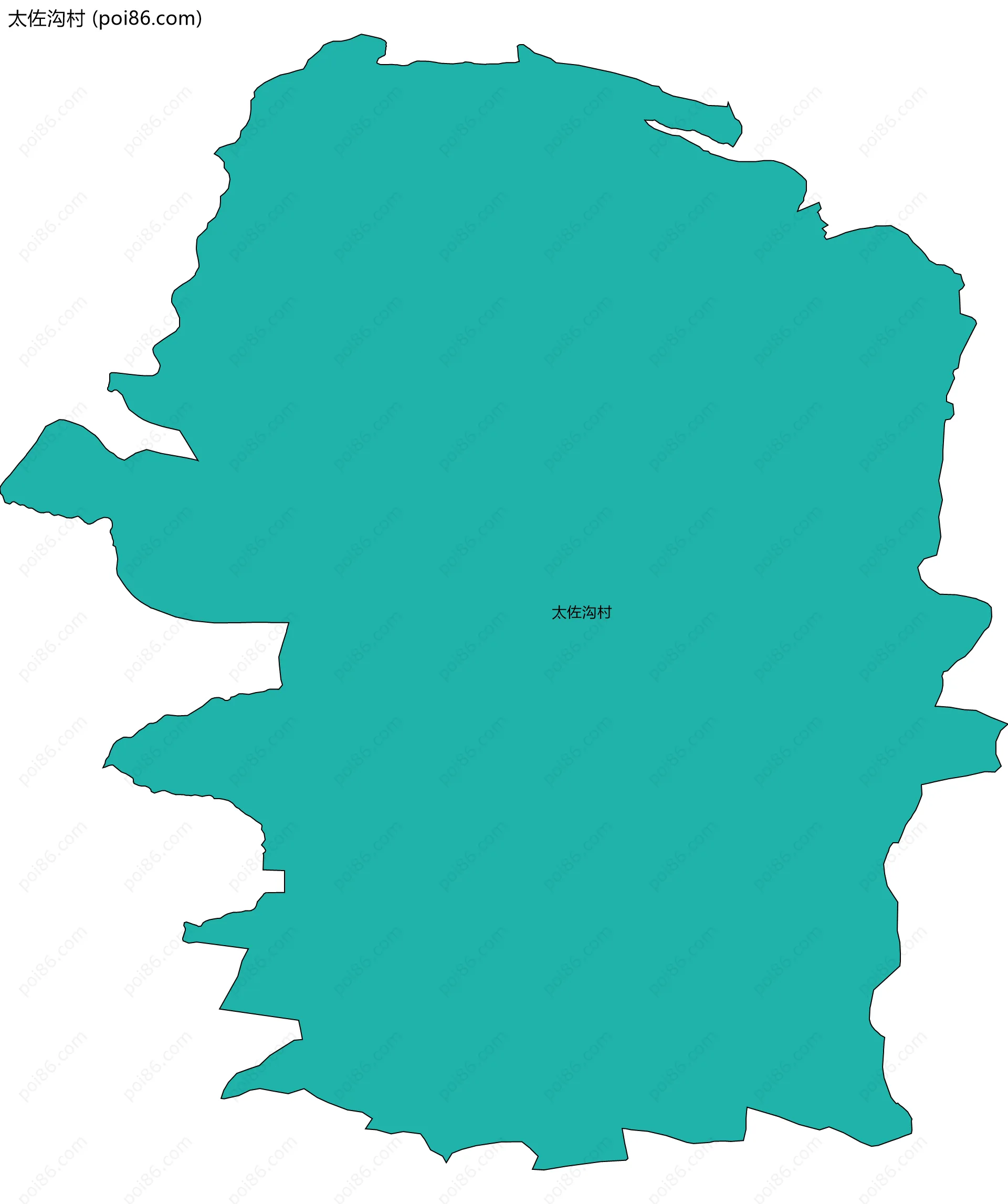 太佐沟村边界地图