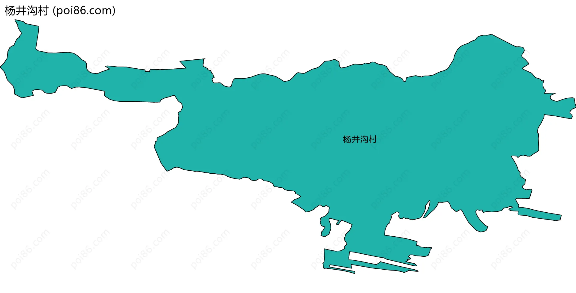 杨井沟村边界地图