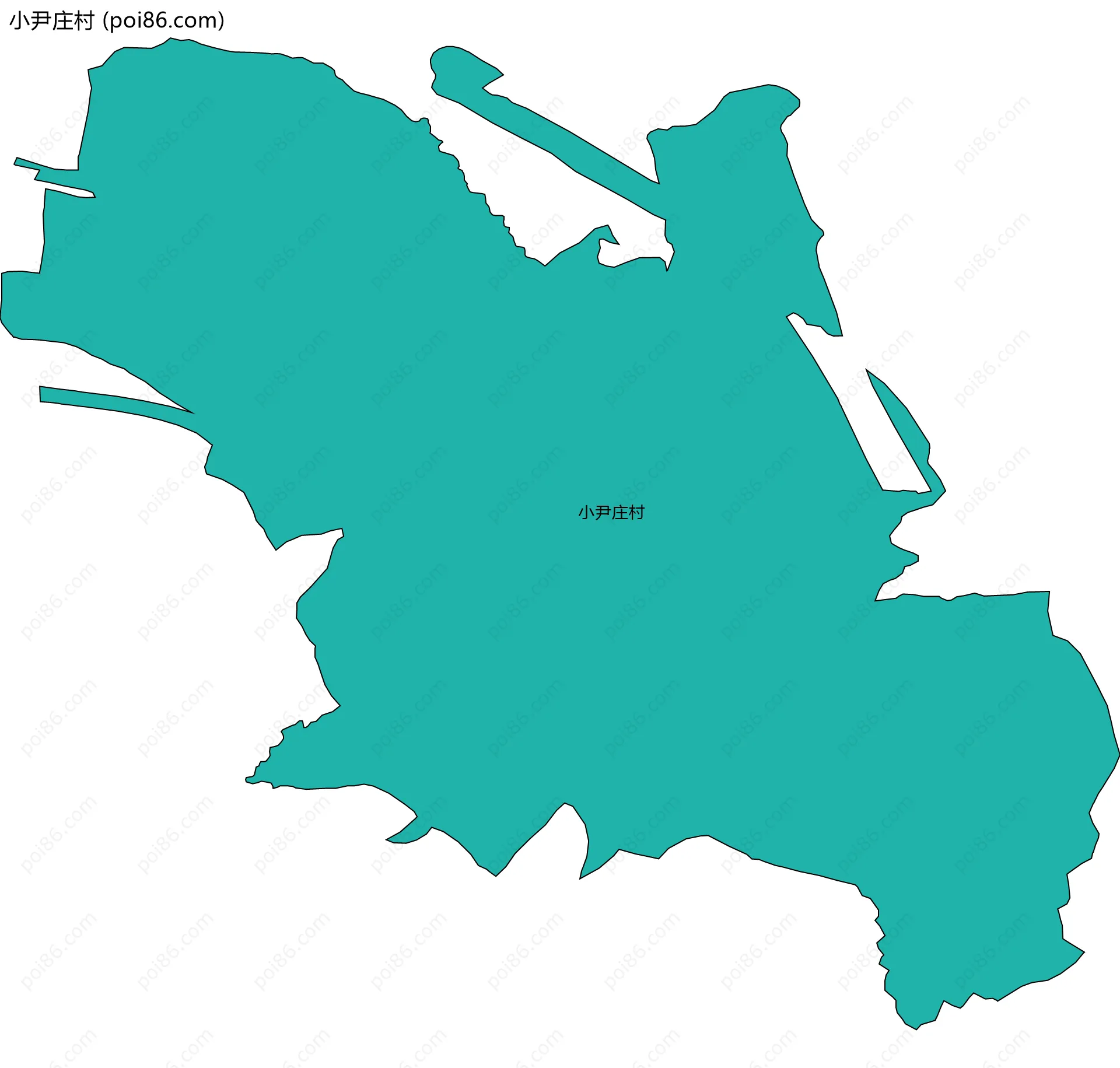 小尹庄村边界地图