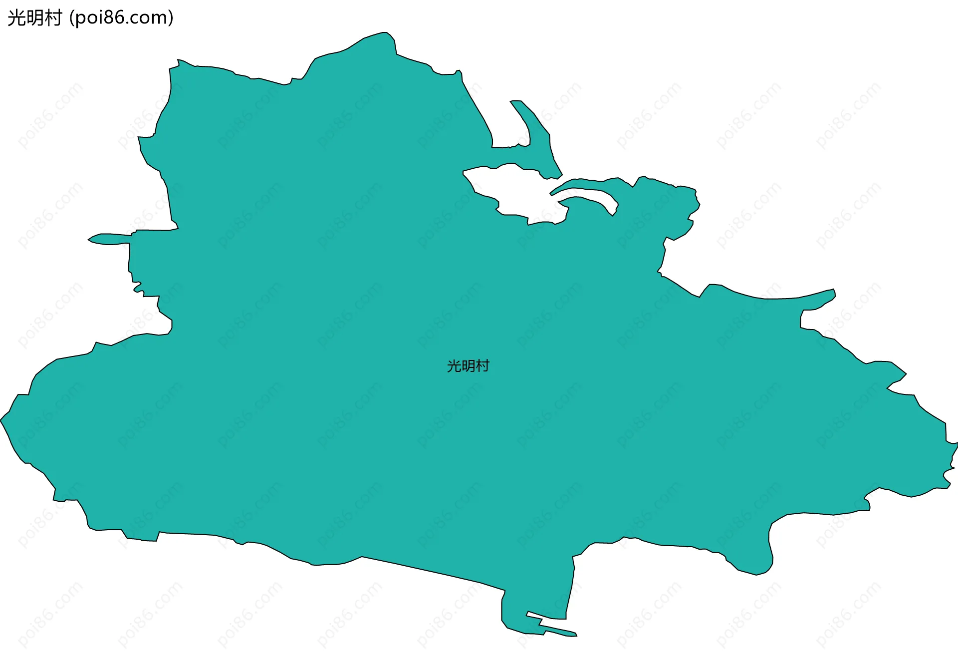 光明村边界地图