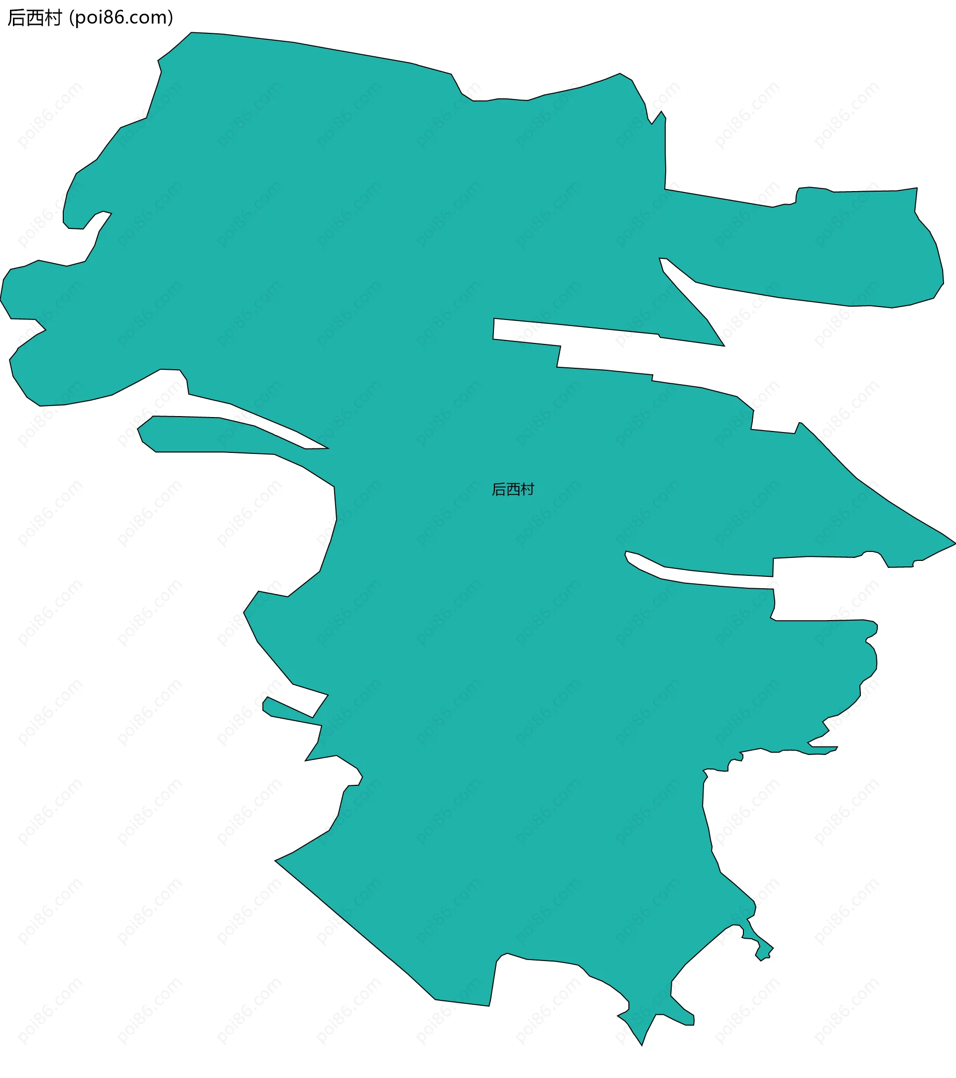 后西村边界地图