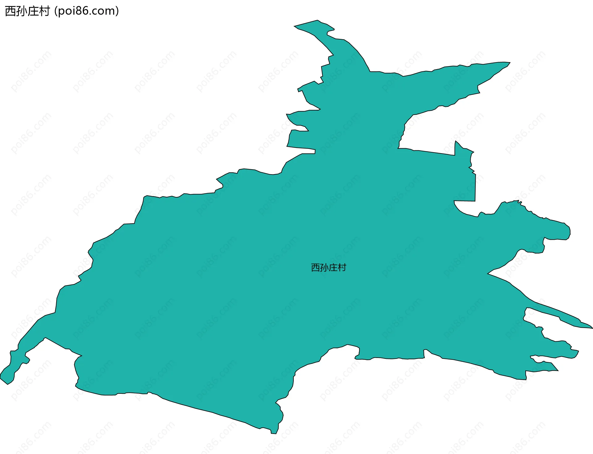 西孙庄村边界地图