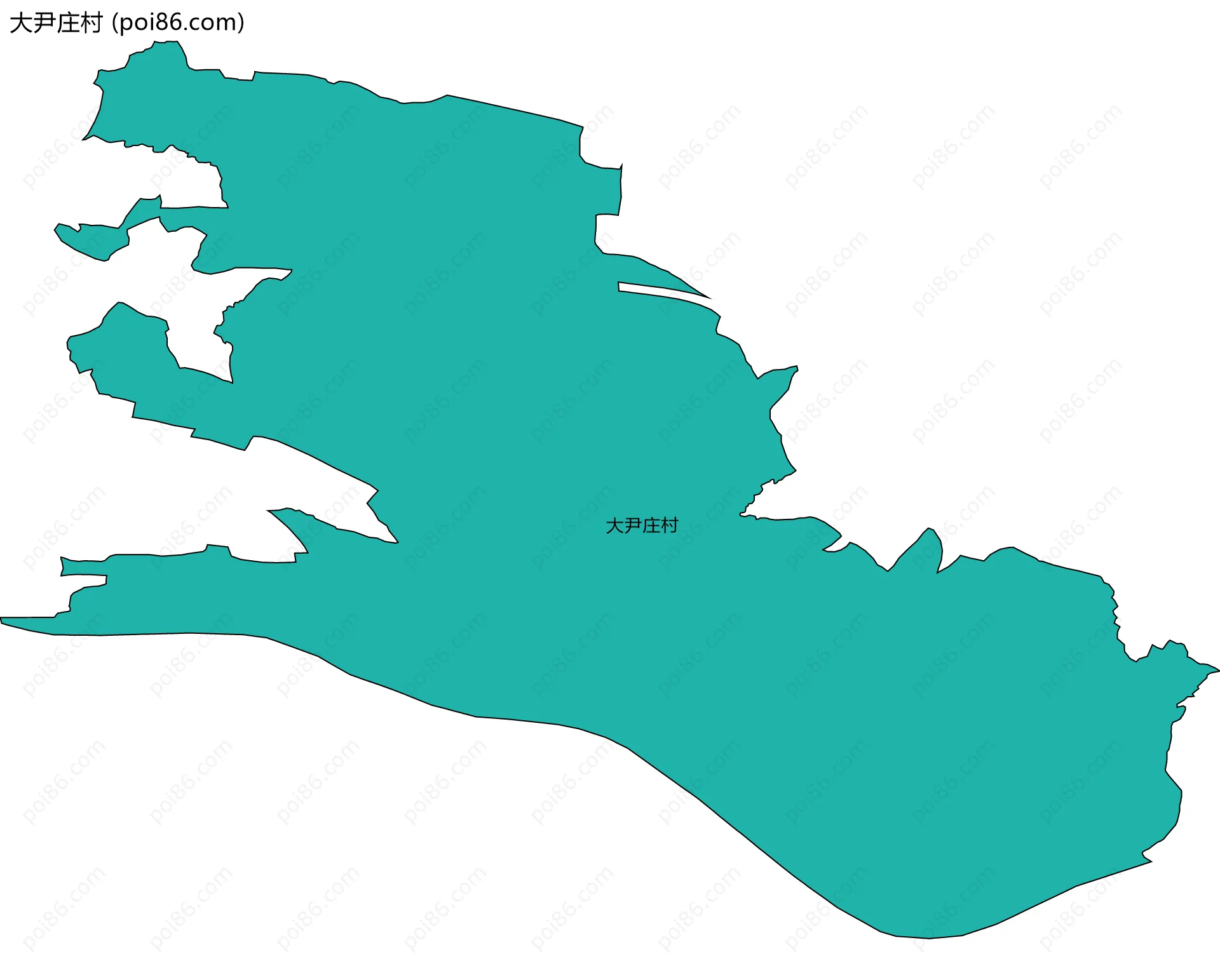 大尹庄村边界地图