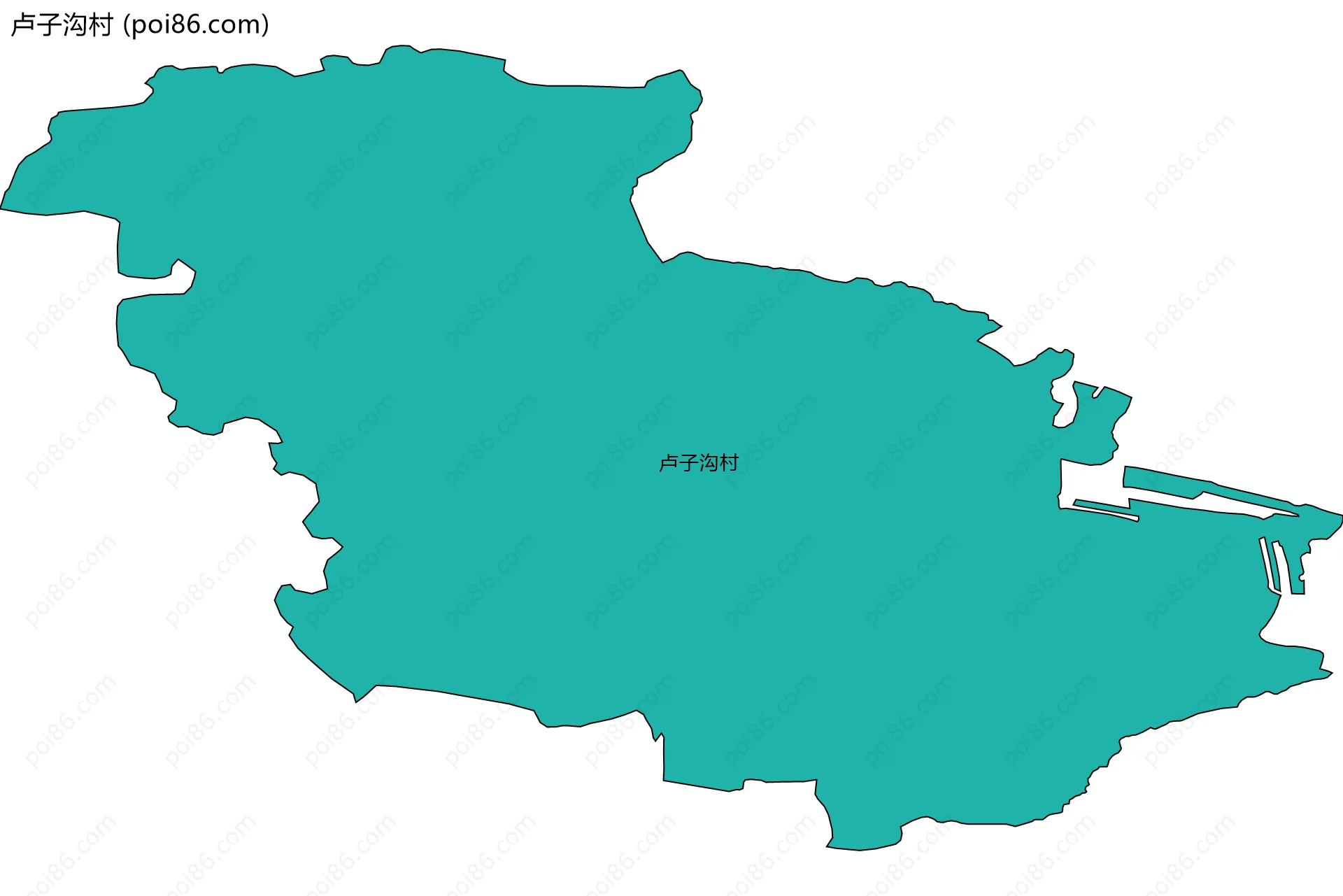 卢子沟村边界地图