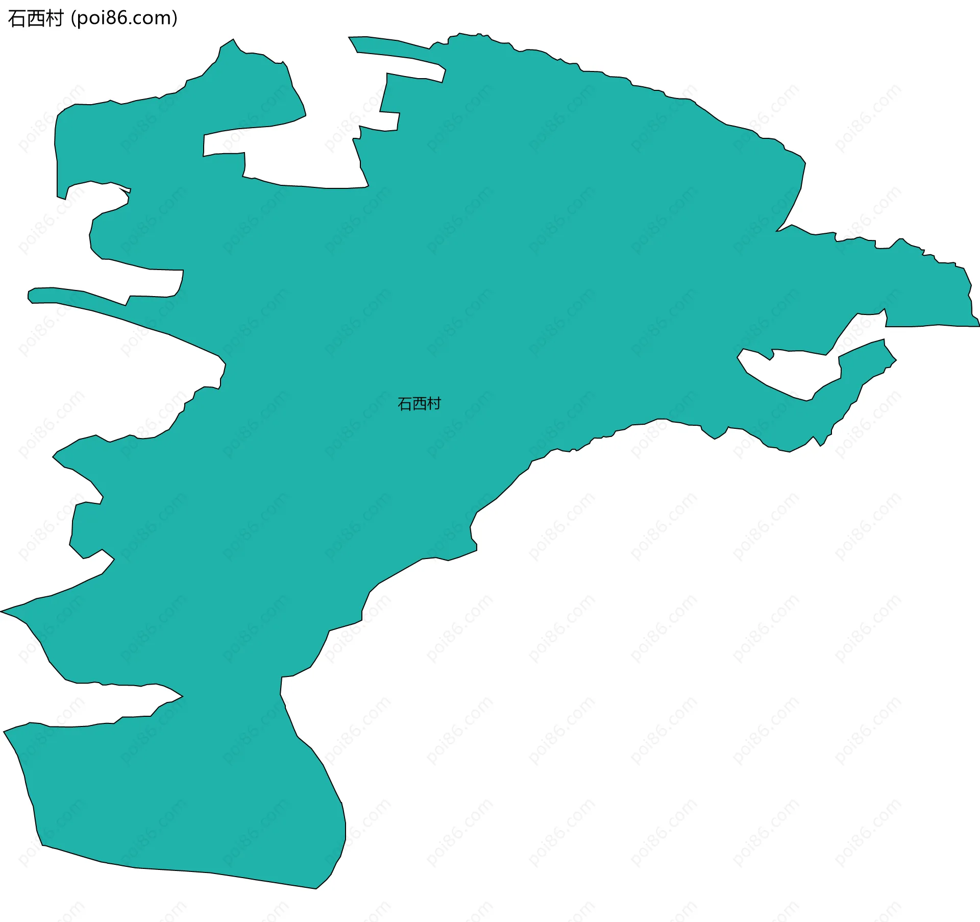 石西村边界地图